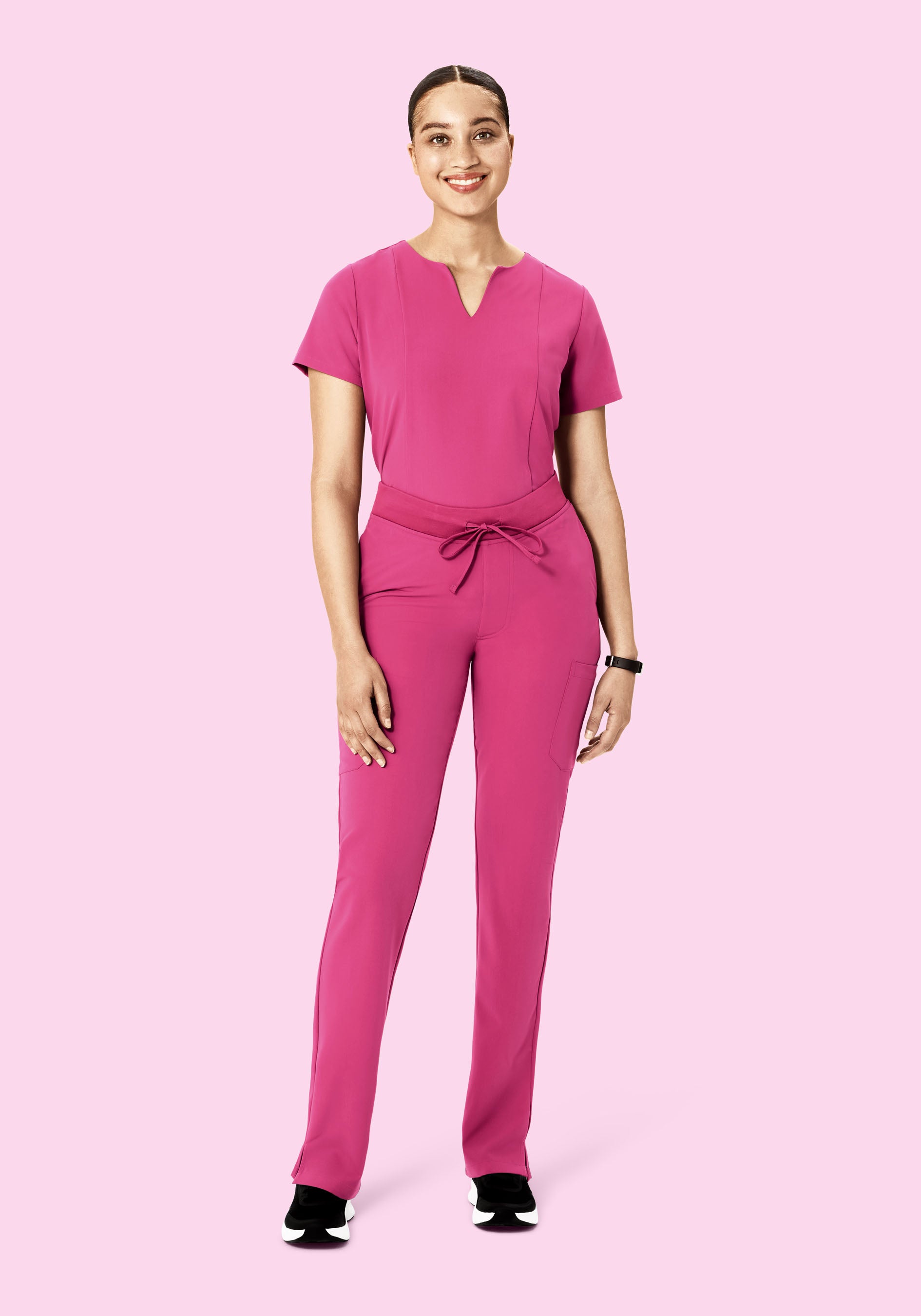 5 Pocket Notch Neck Top Bloom