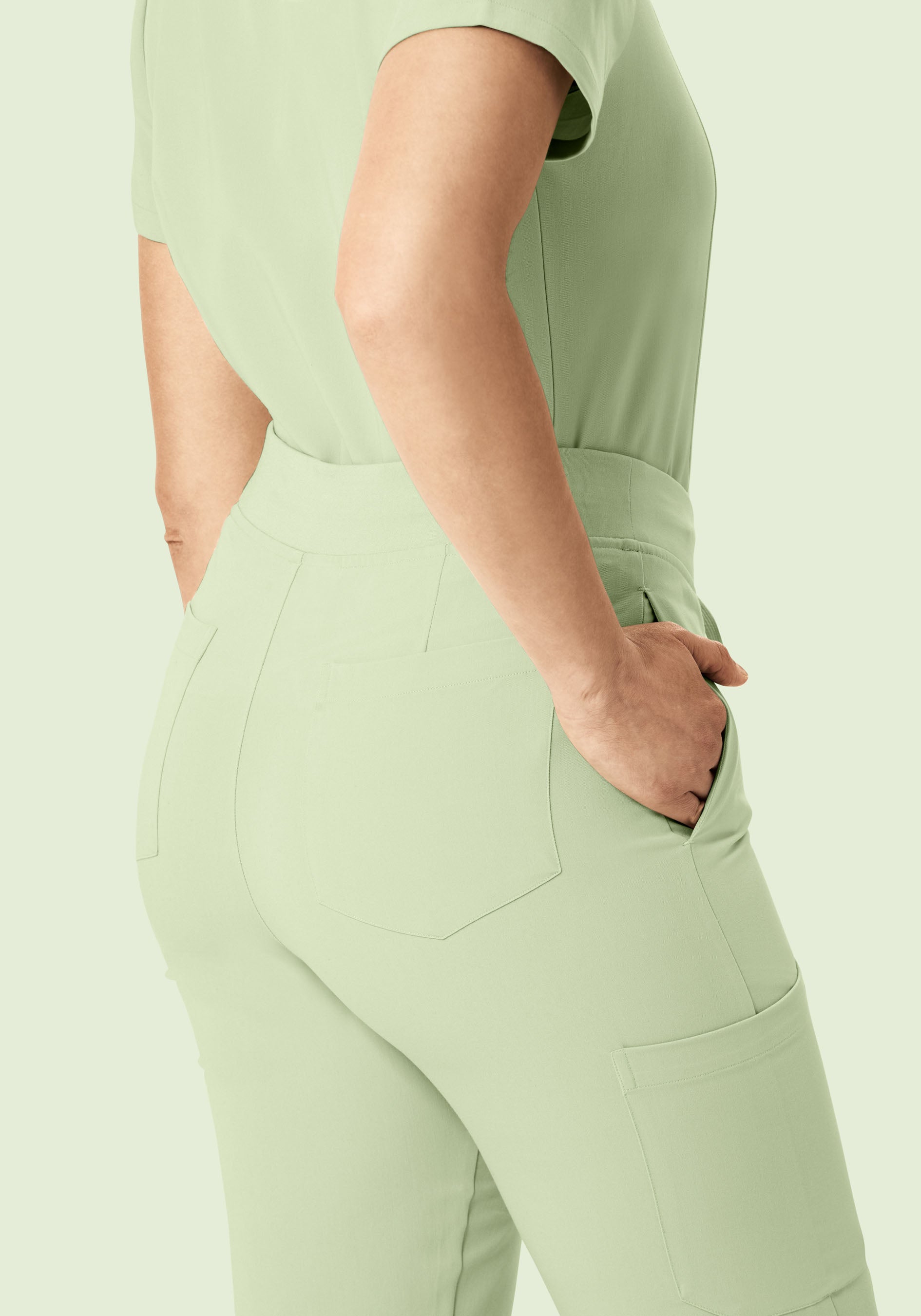 High Waisted Cargos Matcha