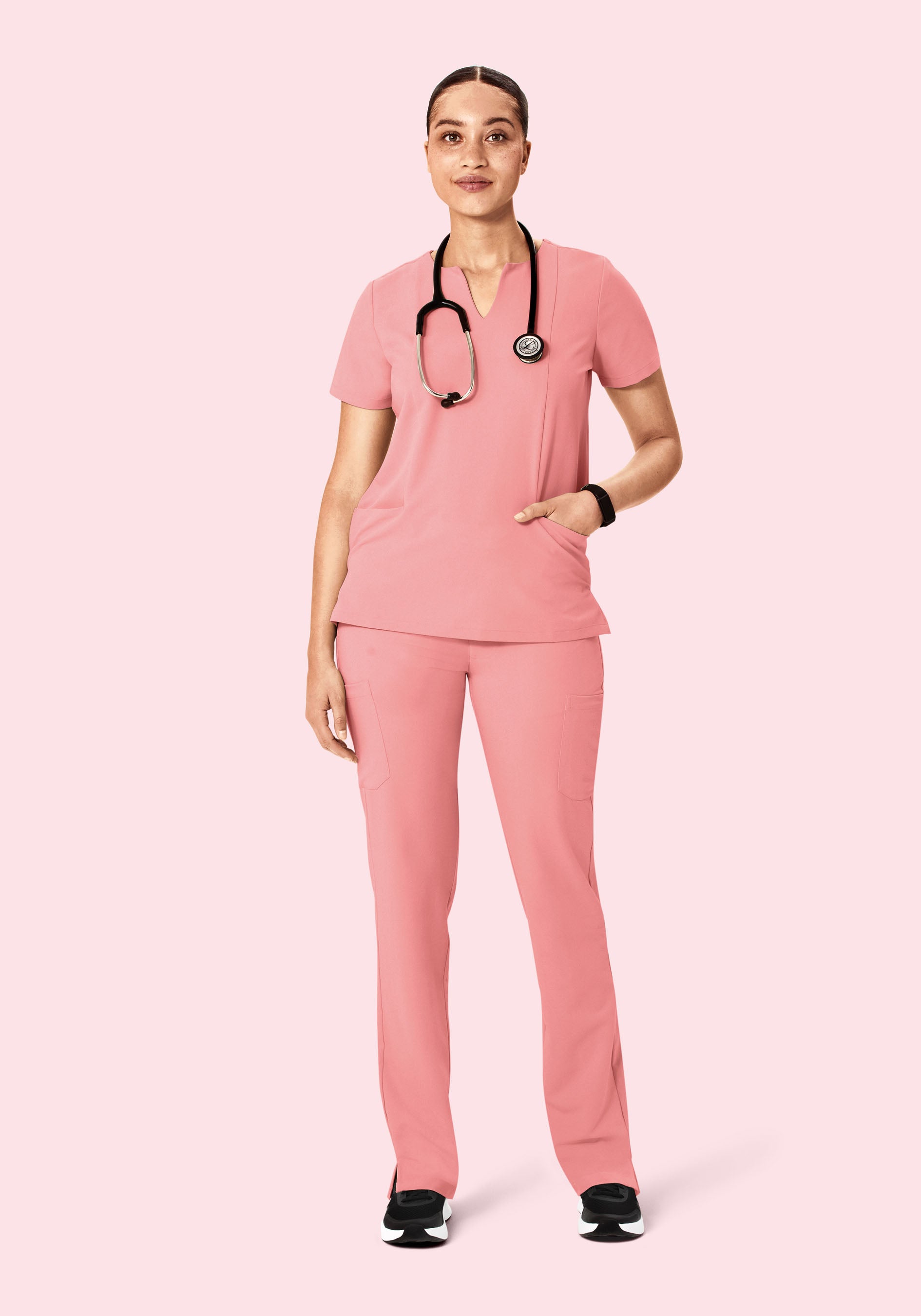 5 Pocket Notch Neck Top Sorbet