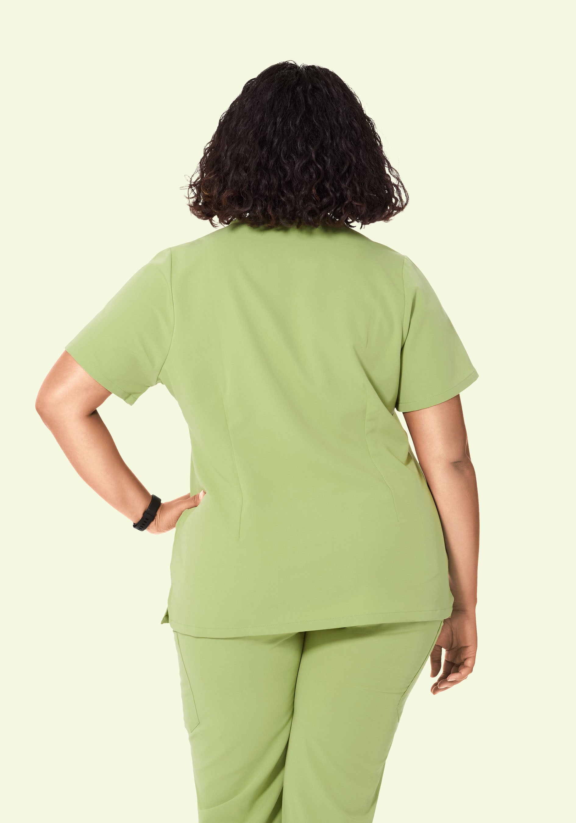 5 Pocket Notch Neck Top Fern