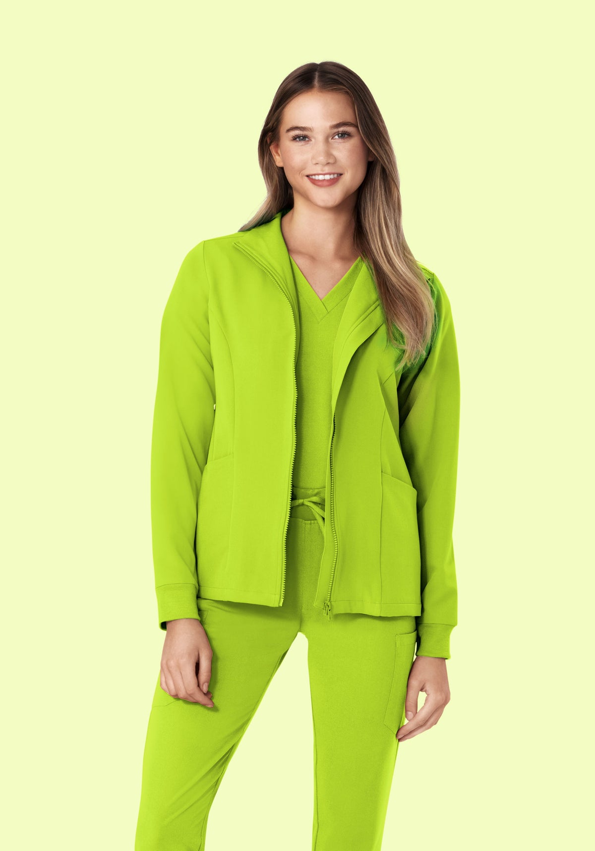 Women's Modern Scrub Jacket Apple Green