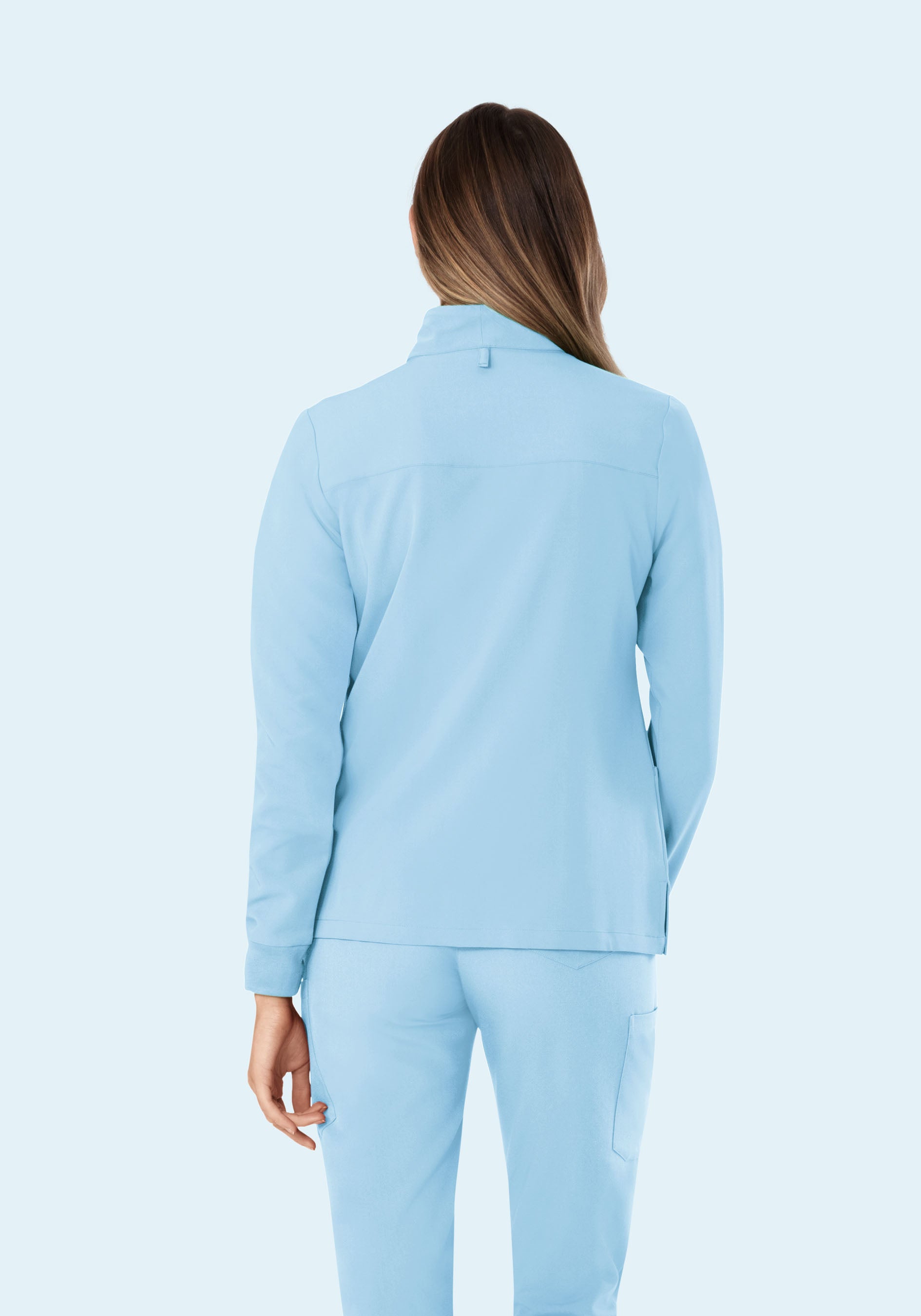 Women's Modern Scrub Jacket Nordic Blue