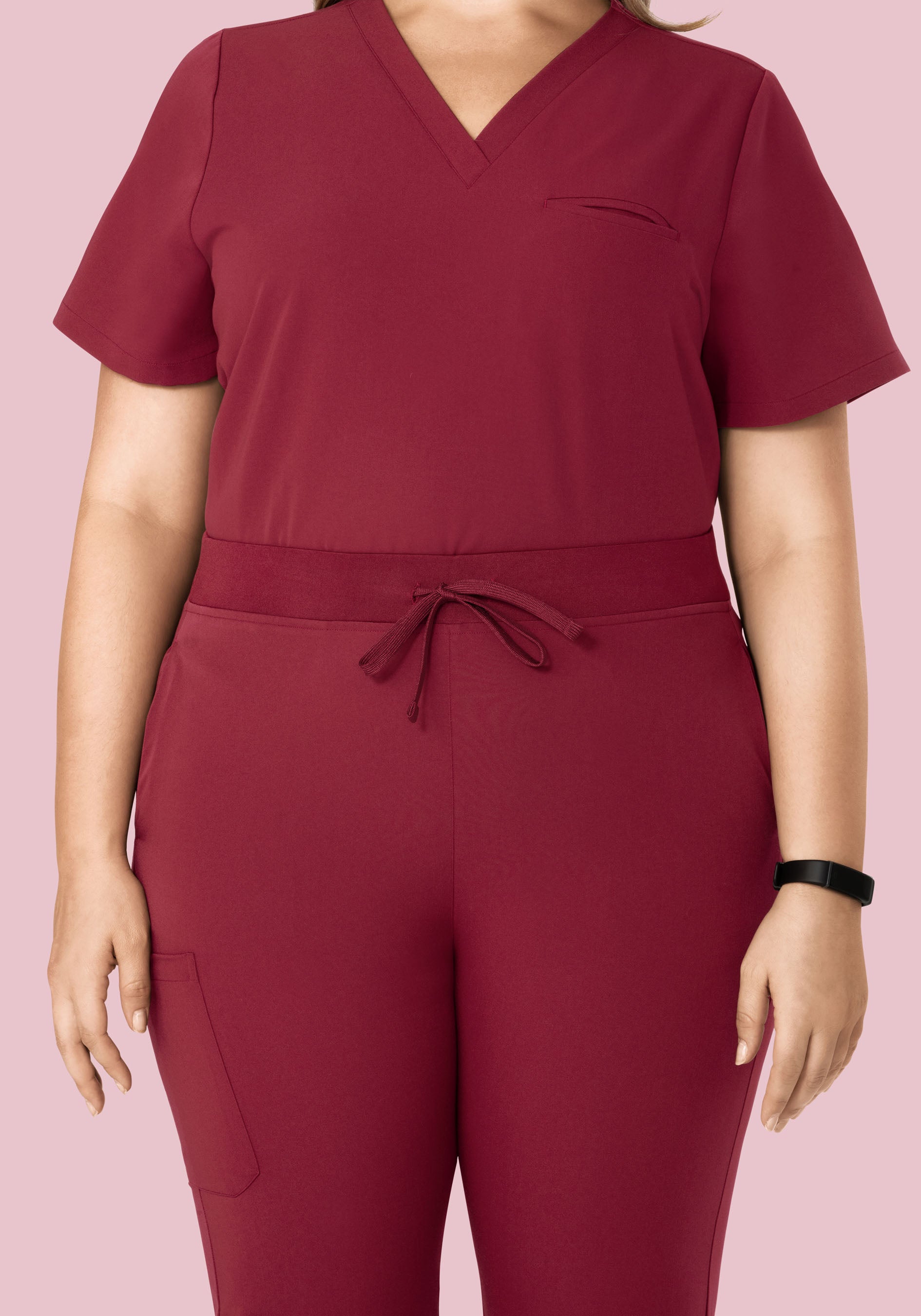 Women's High Waisted Joggers - Garnet | Mandala Scrubs