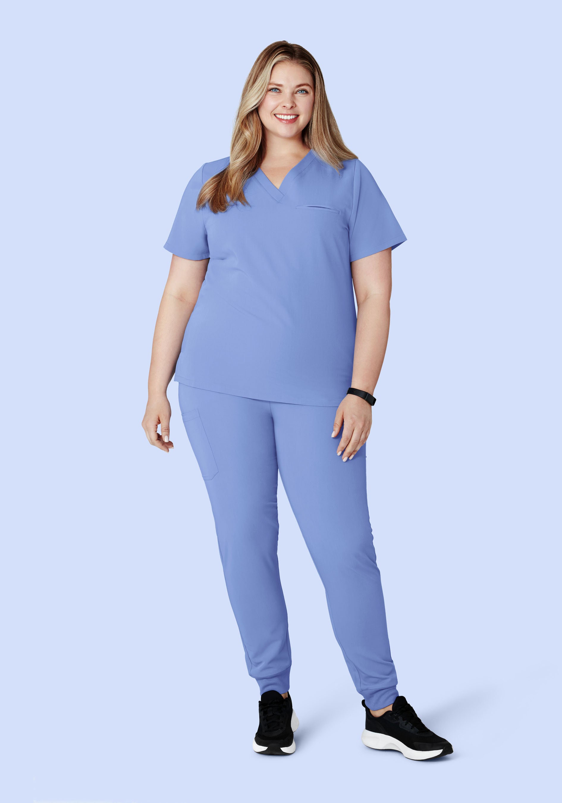 High Waisted Joggers Coastline Blue