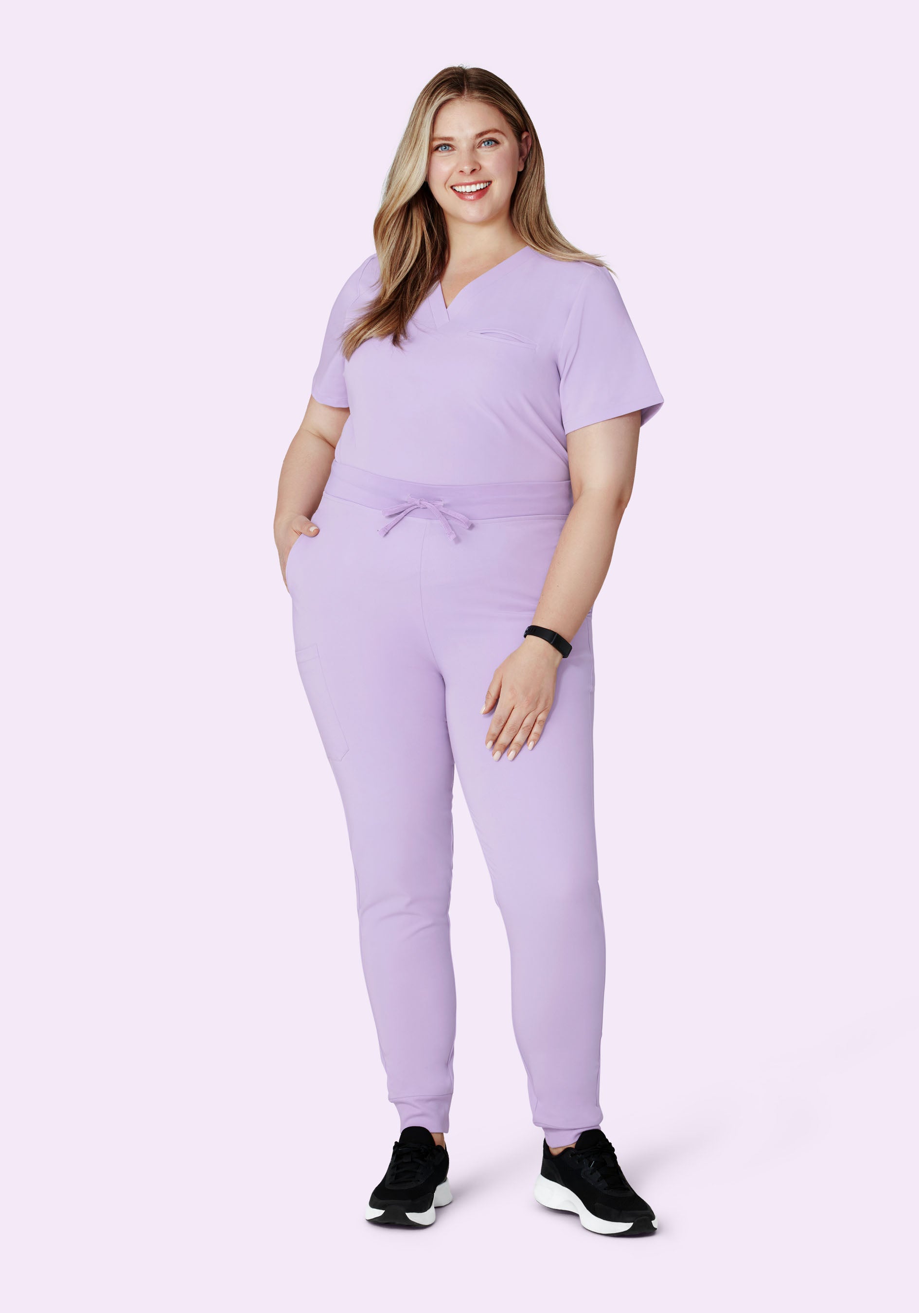 High Waisted Joggers Cool Lavender