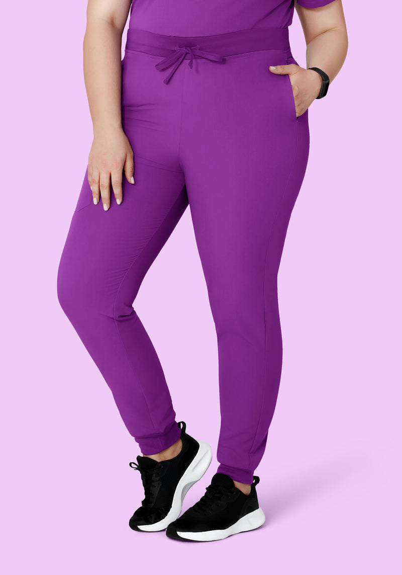 High Waisted Joggers Cyber Grape