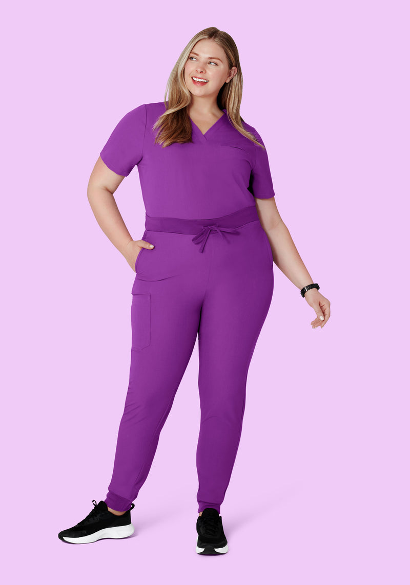 High Waisted Joggers Cyber Grape