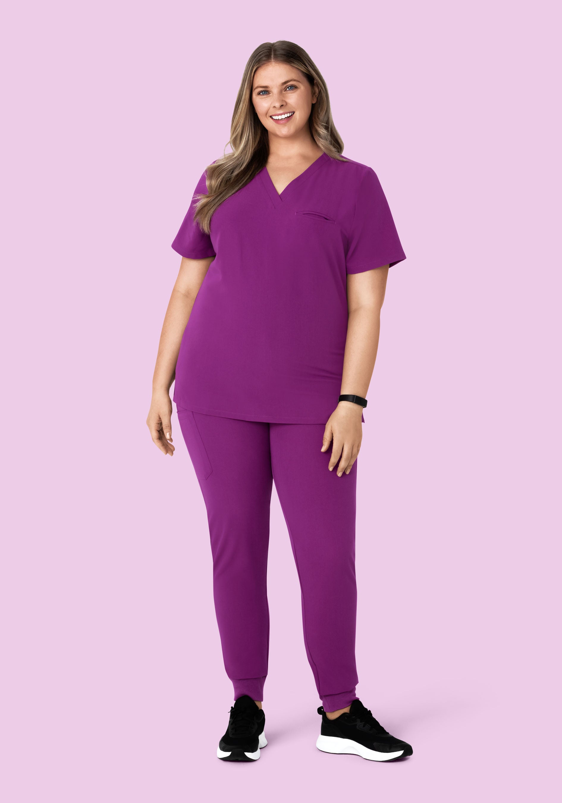 High Waisted Joggers Dark Orchid