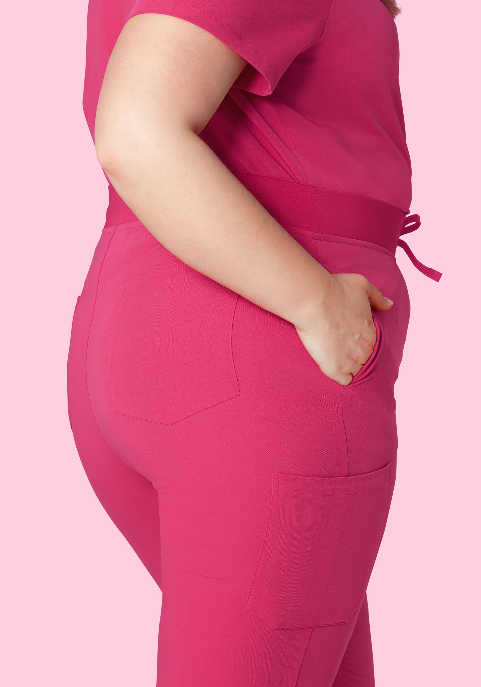 High Waisted Joggers Hot Pink