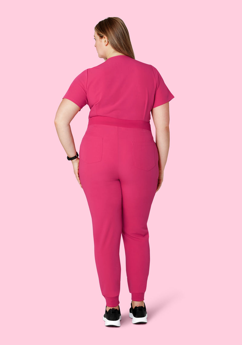High Waisted Joggers Hot Pink