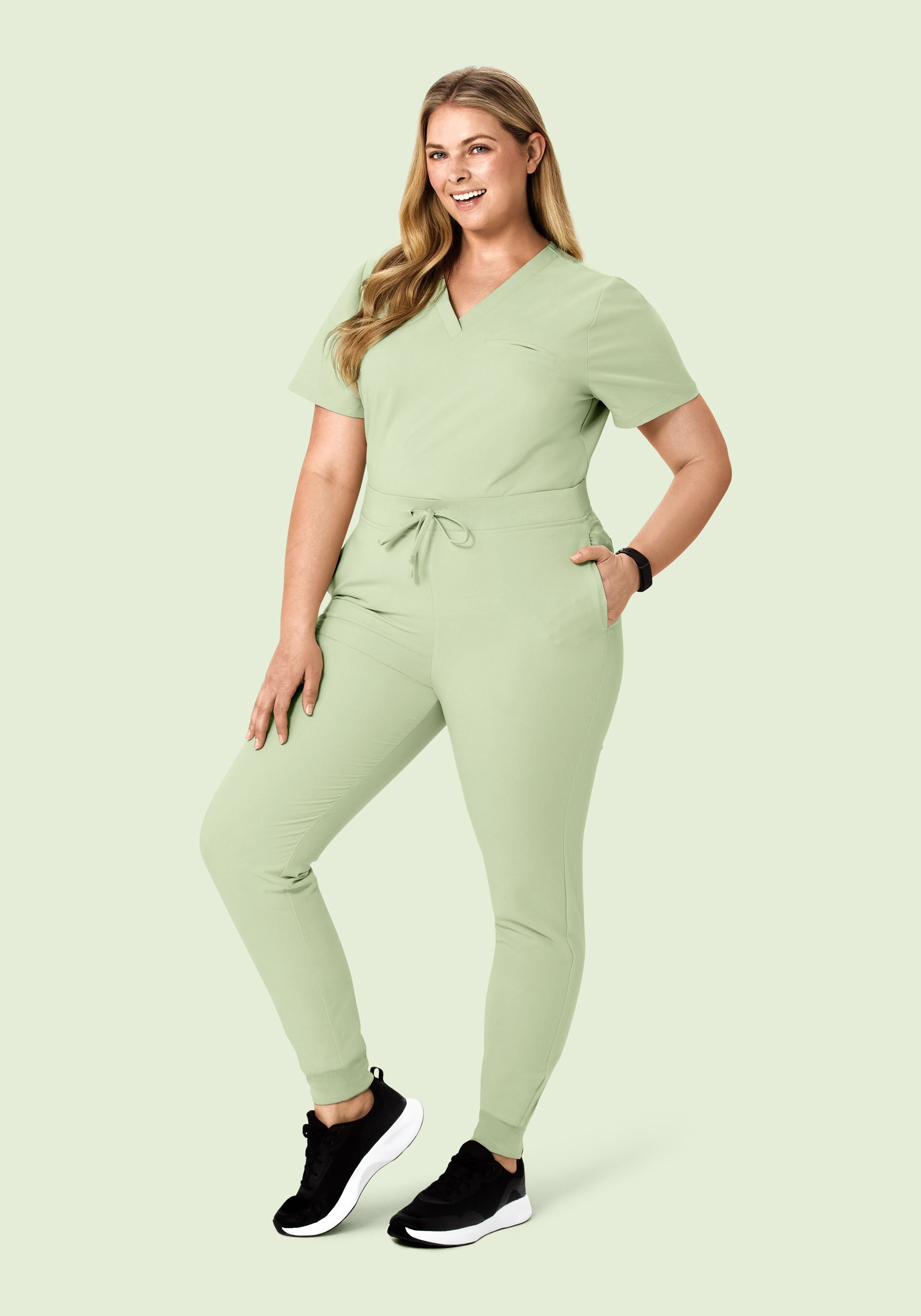 High Waisted Joggers Matcha