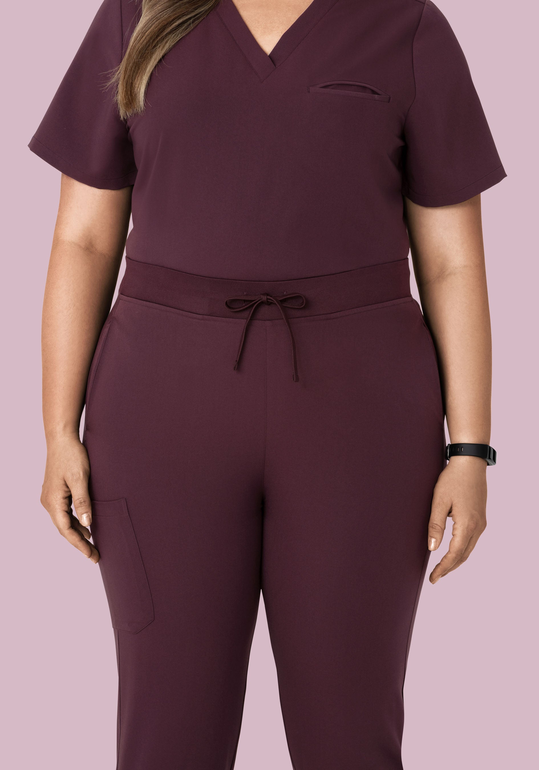 High Waisted Joggers Merlot