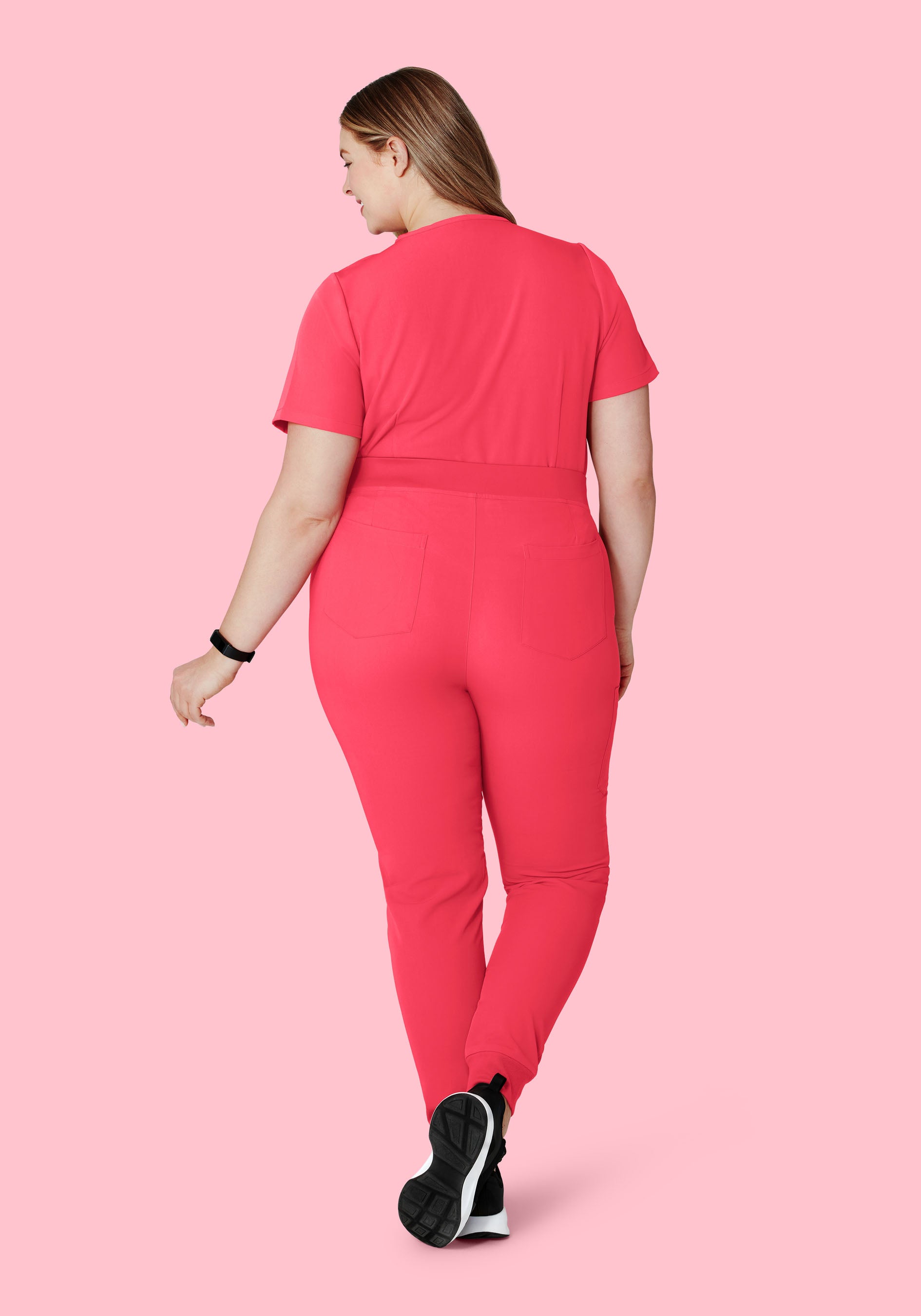 Women's High Waisted Jogger Scrub Pants - Paradise Pink | Mandala