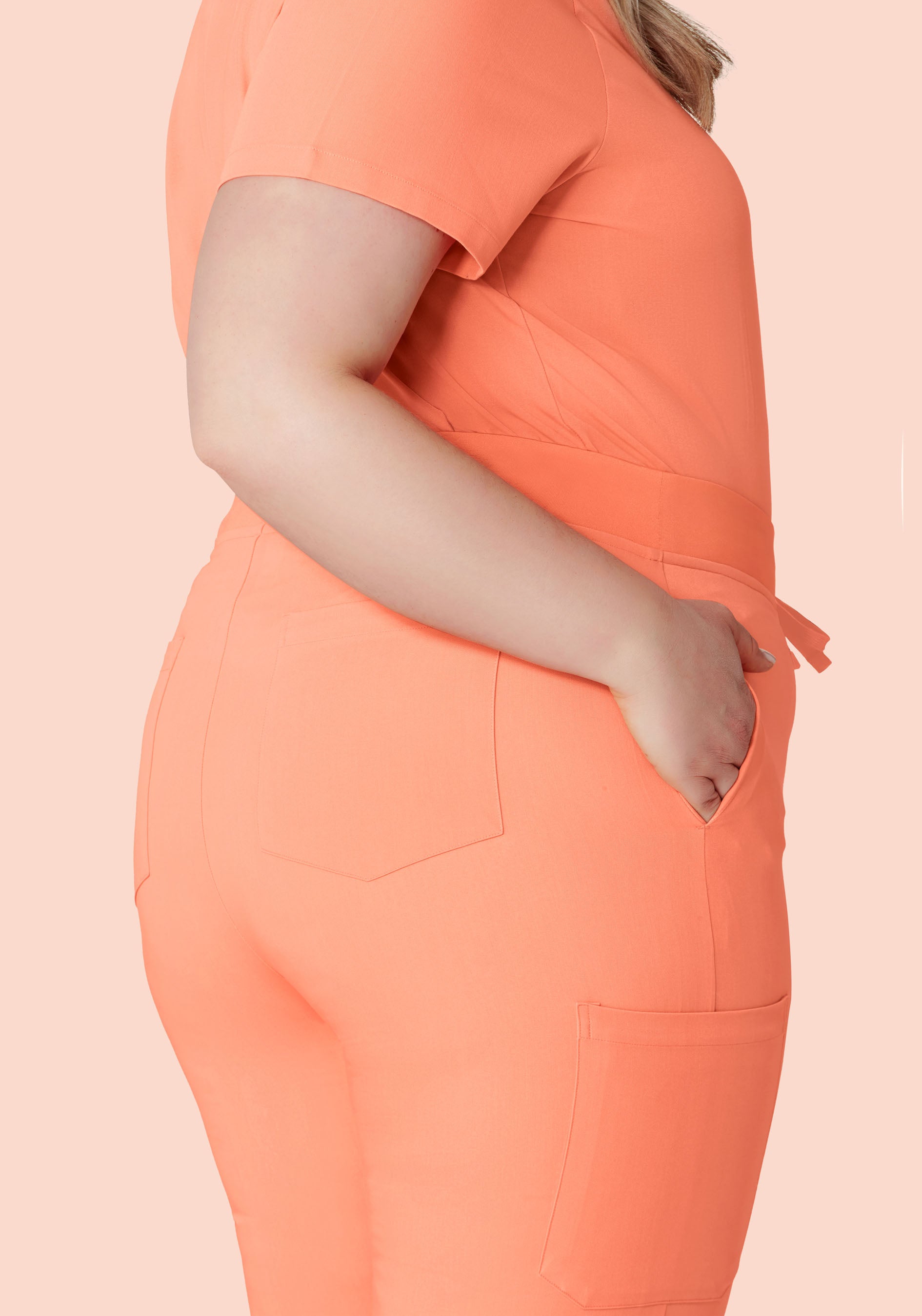 High Waisted Joggers Peach