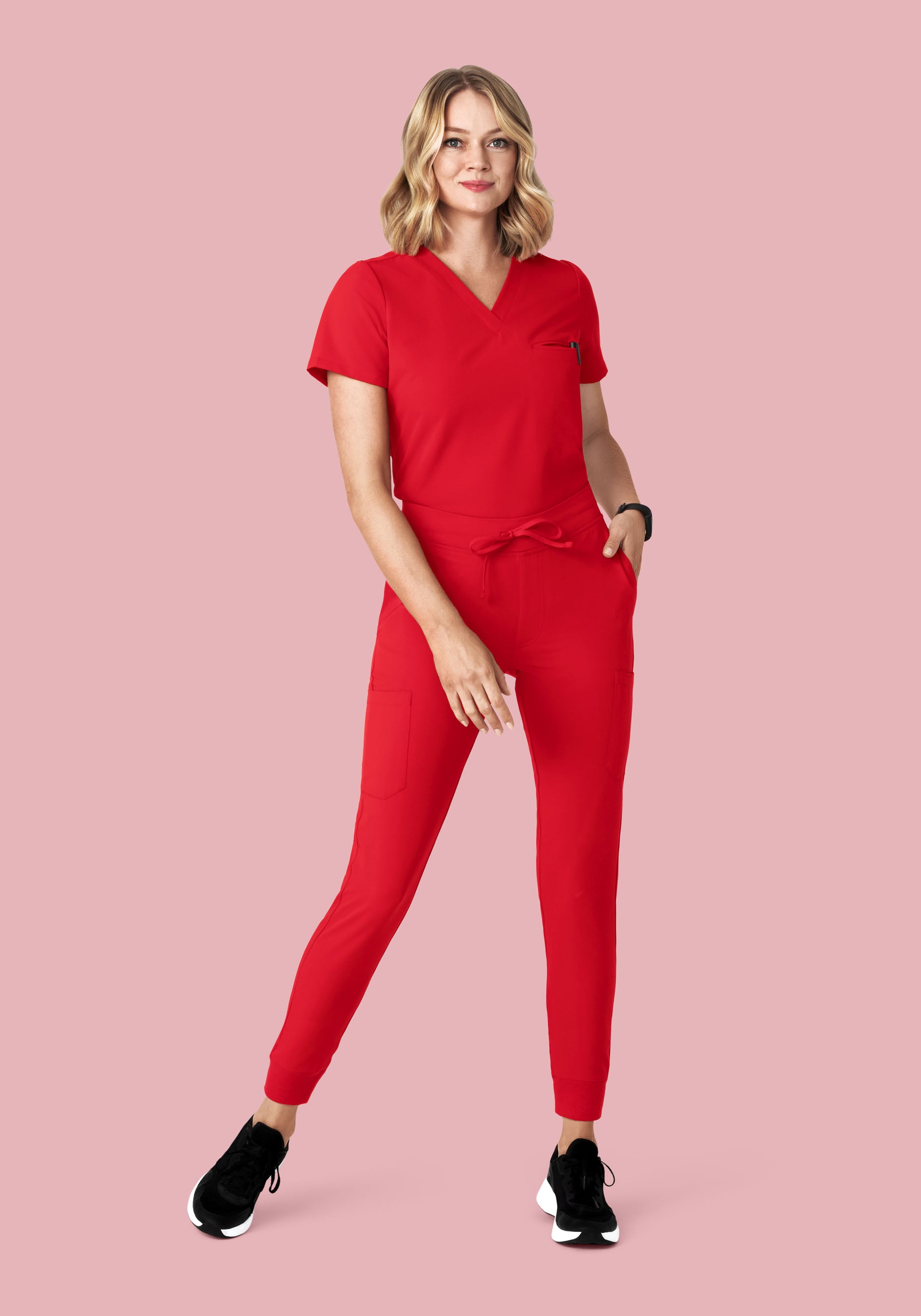 9 Pocket Joggers Poppy Red