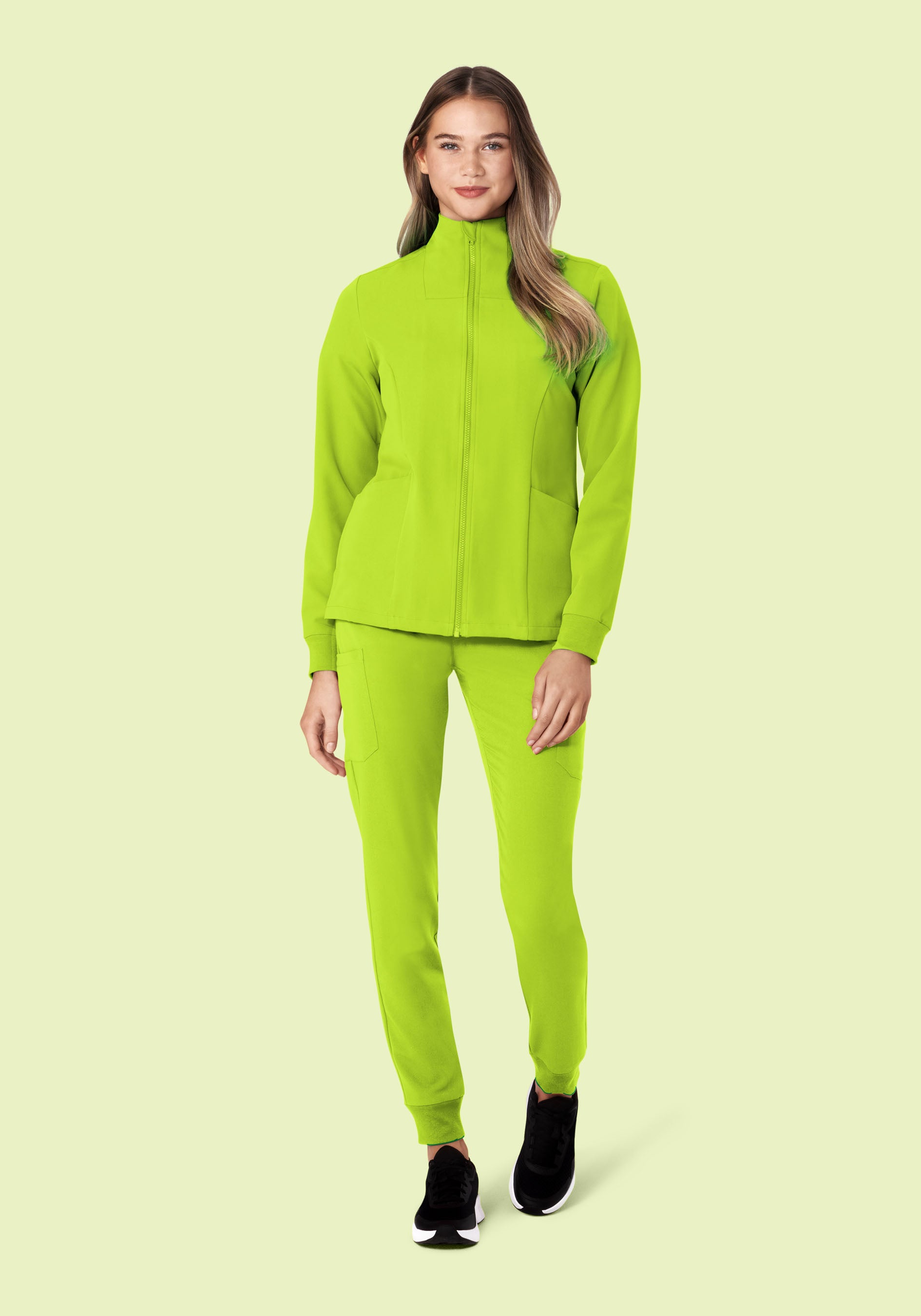 Women's Modern Scrub Jacket Apple Green