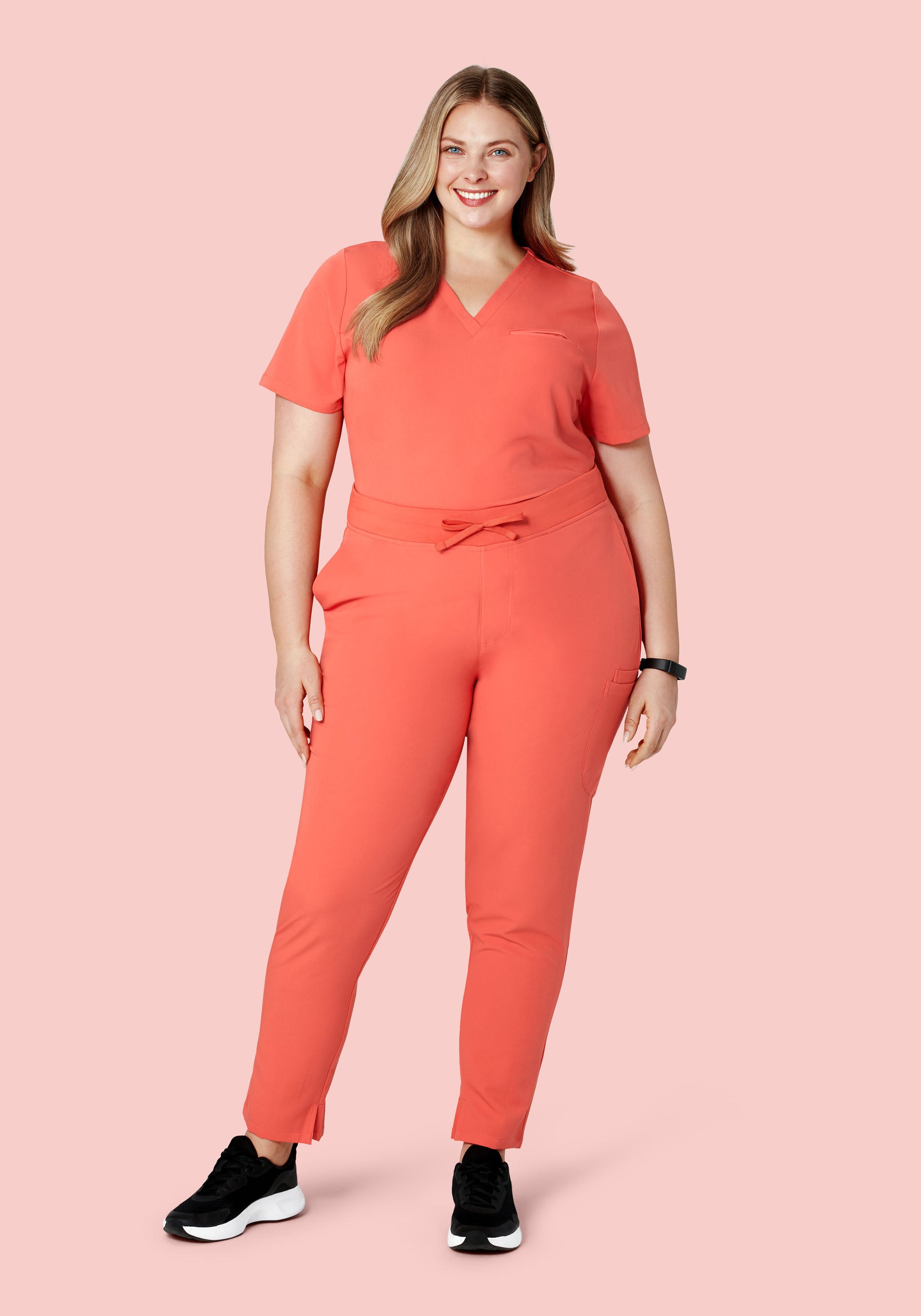 6 Pocket Slim Pants Coral