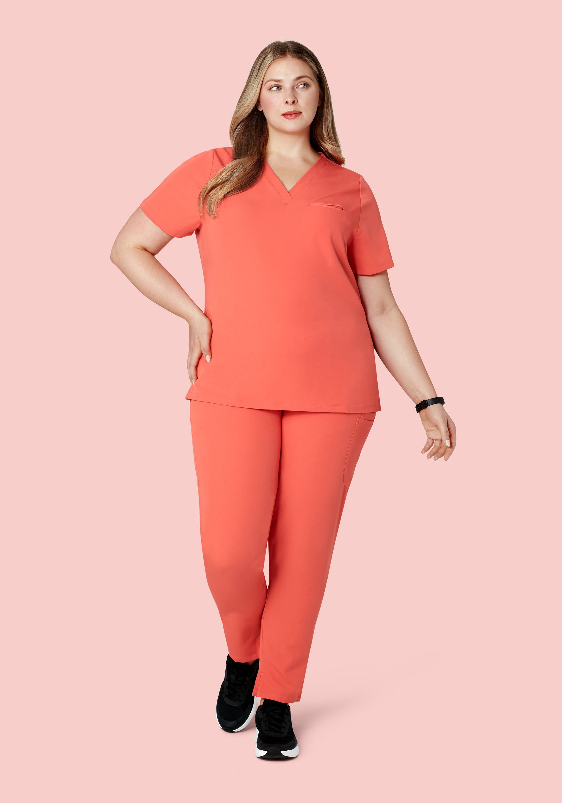 6 Pocket Slim Pants Coral