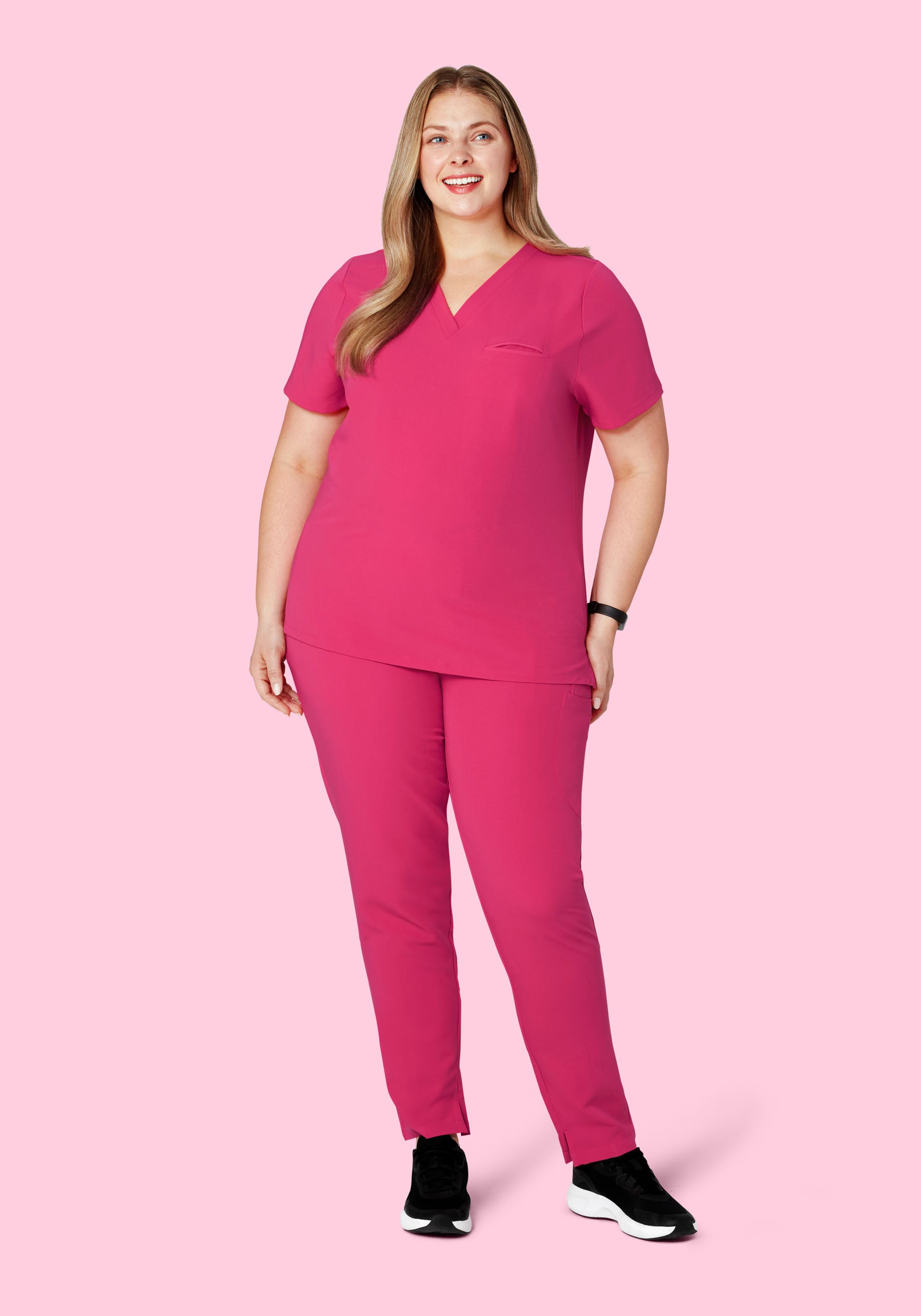 6 Pocket Slim Pants Hot Pink