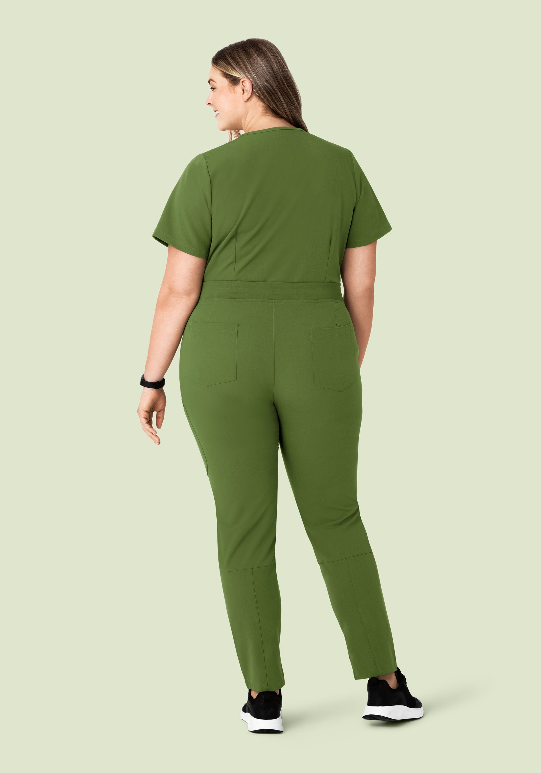 Women's Mid-Rise Slim Leg Scrub Pants - Navy | Mandala Scrubs
