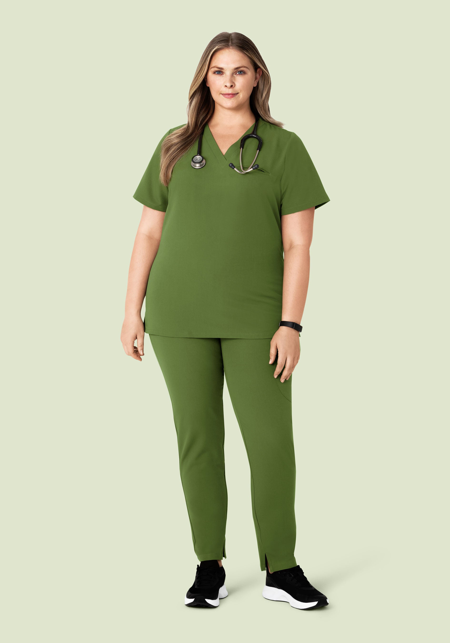 Women's Mid-Rise Slim Leg Scrub Pants - Navy | Mandala Scrubs