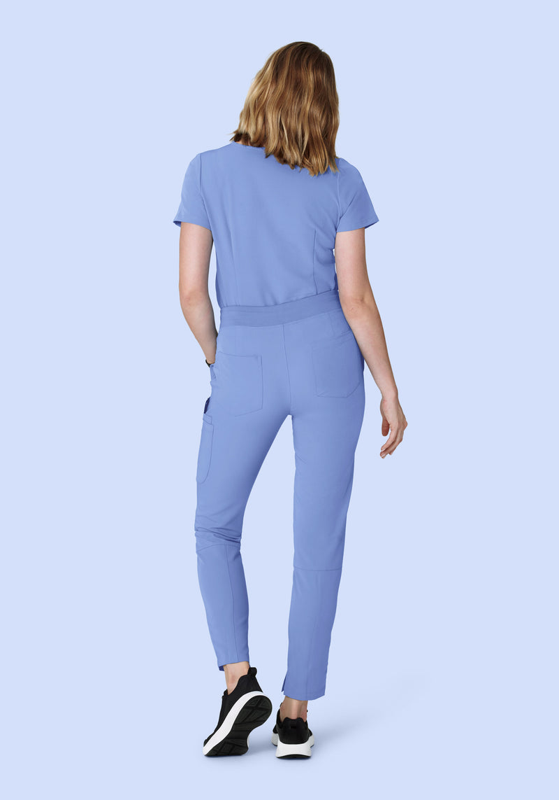 6 Pocket Slim Pants Coastline Blue – Mandala Scrubs