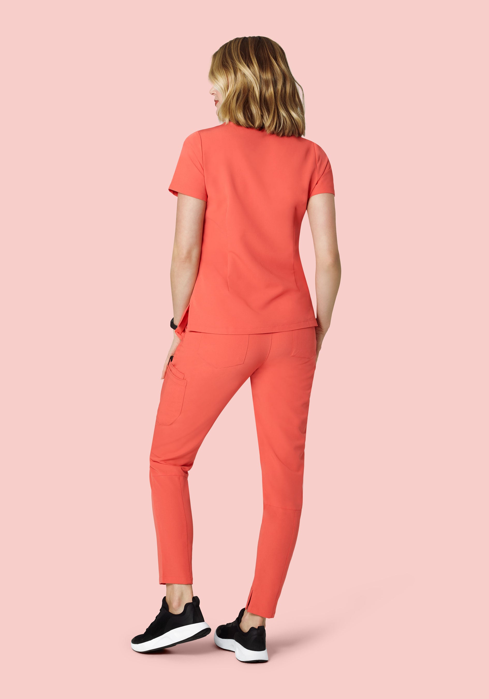 6 Pocket Slim Pants Coral
