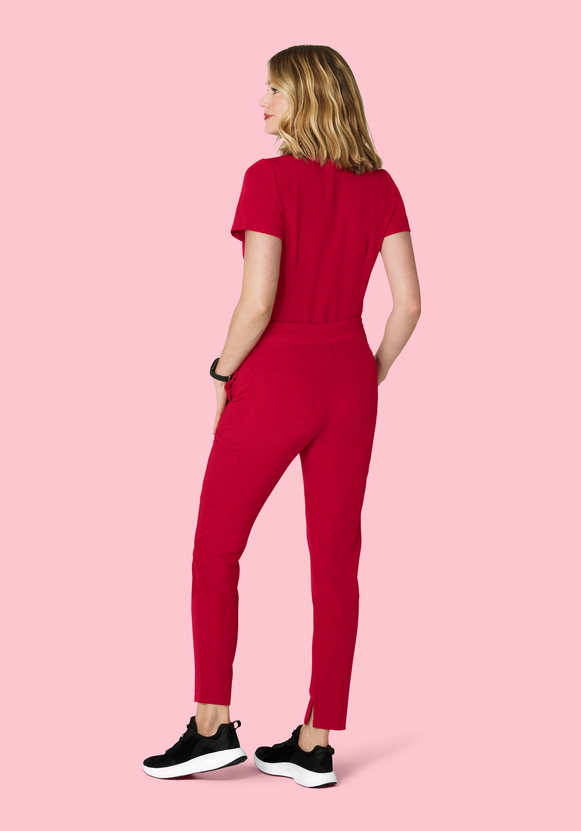 6 Pocket Slim Pants Crimson