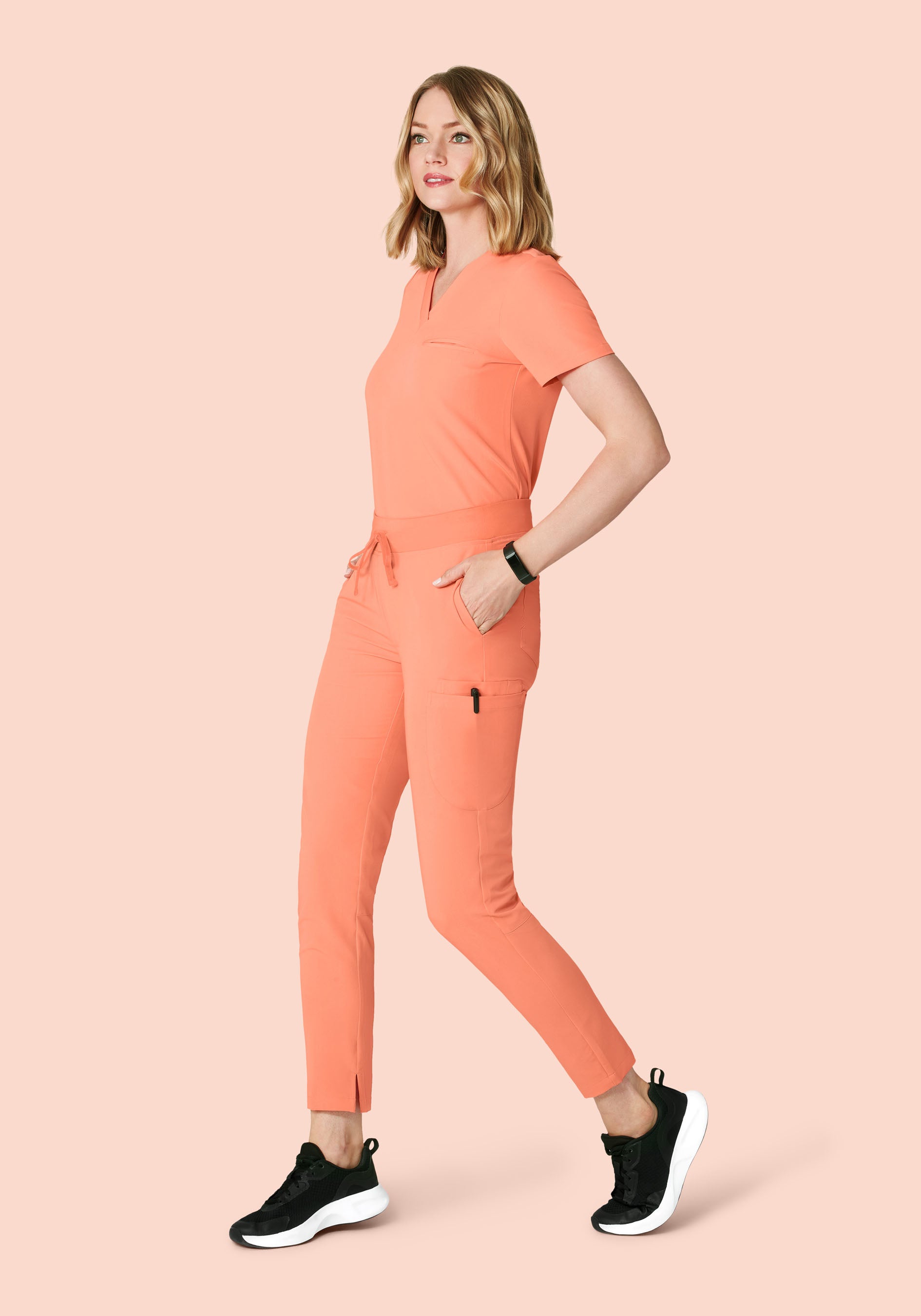 6 Pocket Slim Pants Peach