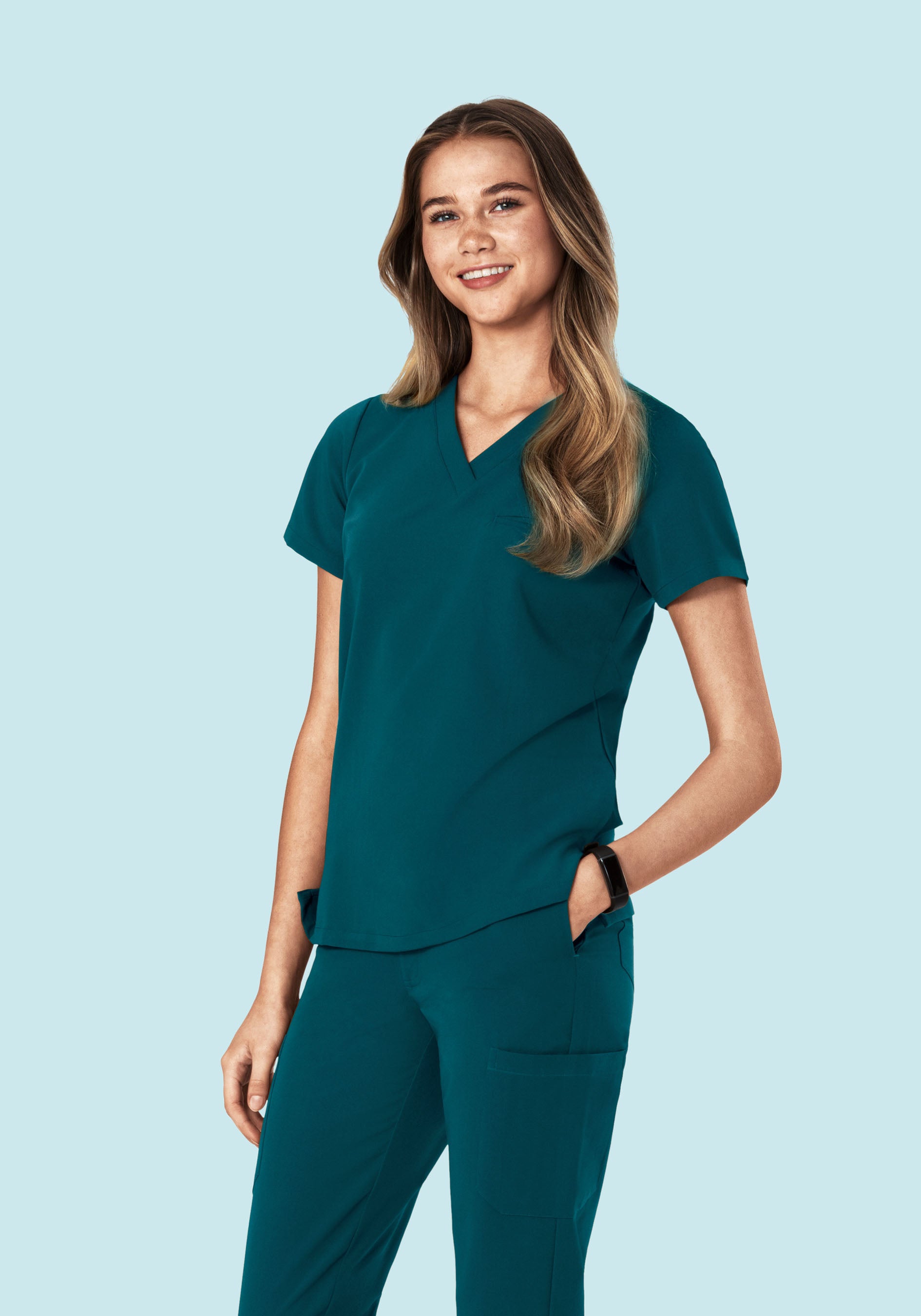 One Pocket Top Caribbean Blue