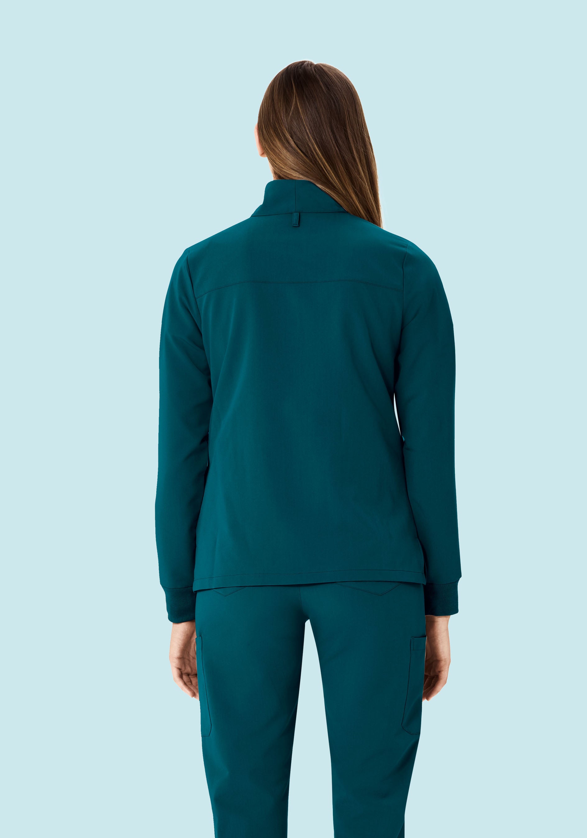 Women's Modern Scrub Jacket Caribbean Blue