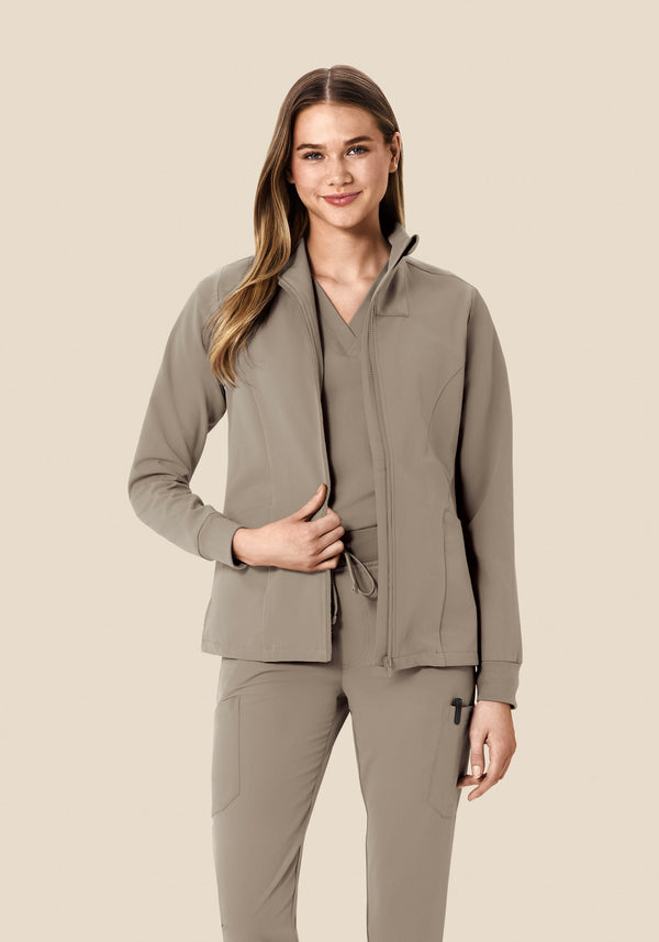 Women's Modern Scrub Jacket Macchiato