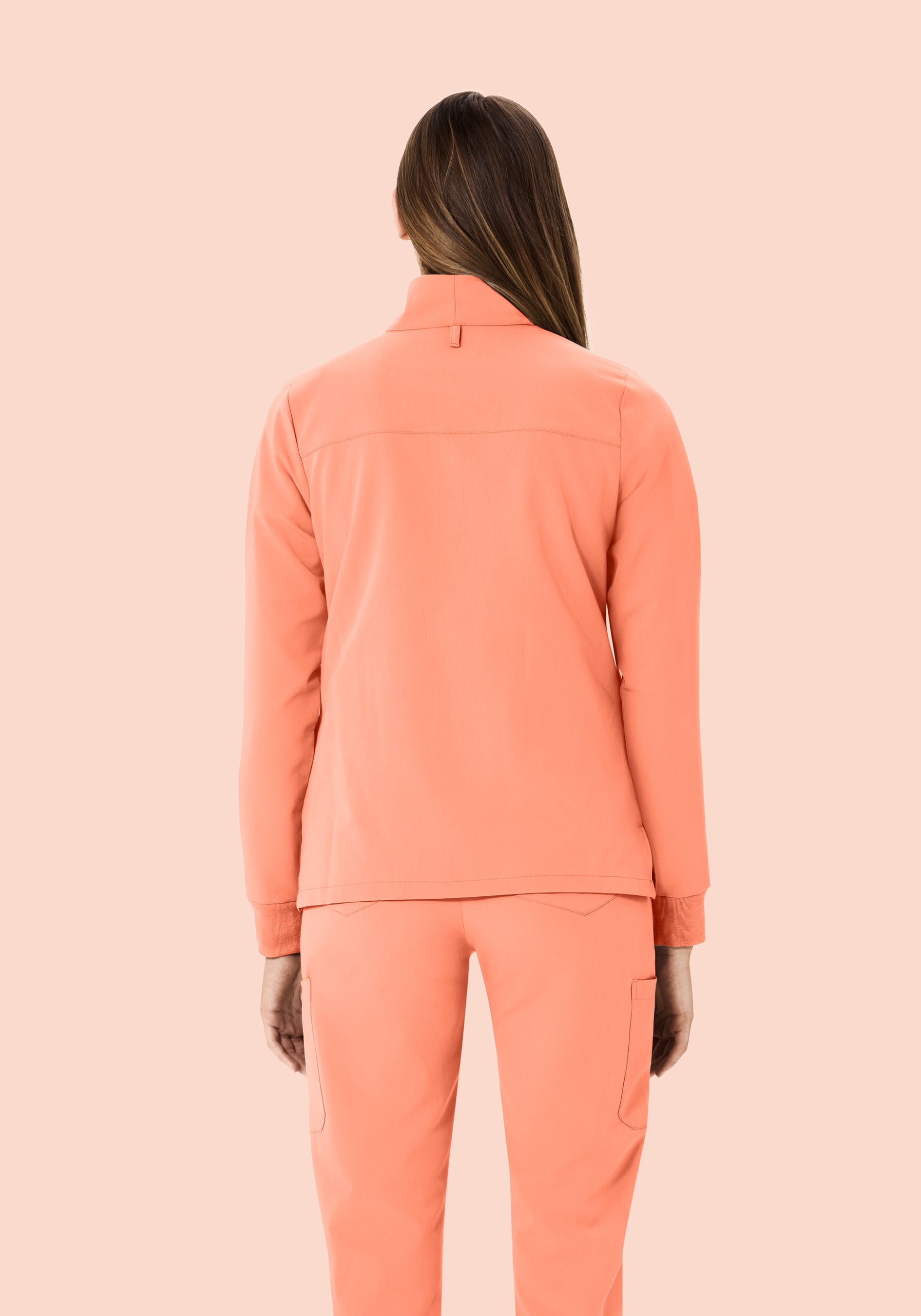 Women's Modern Scrub Jacket Peach