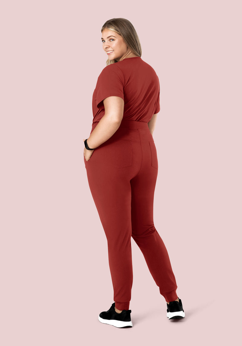 High Waisted Joggers Rosewood