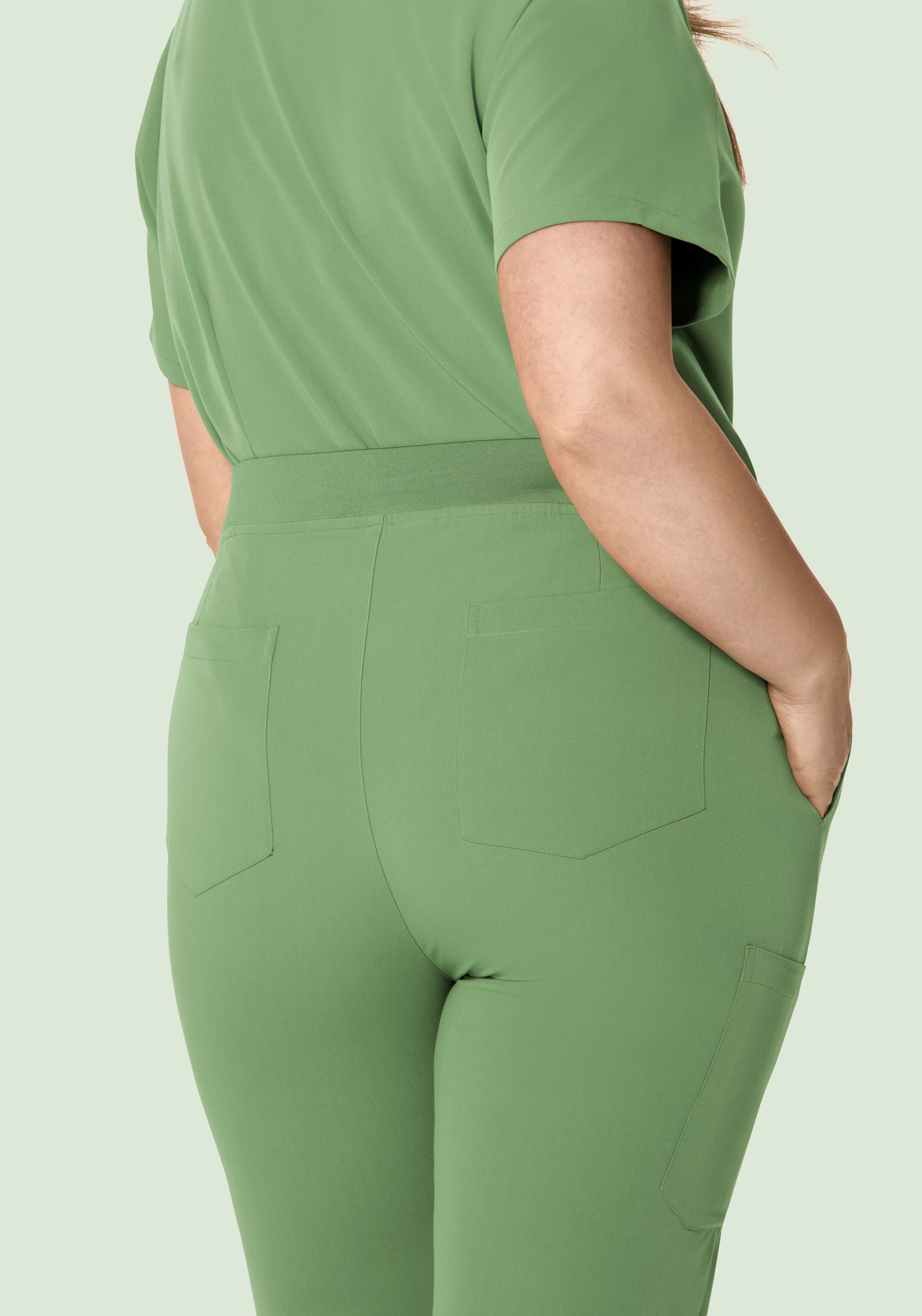 High Waisted Joggers Hazel Green