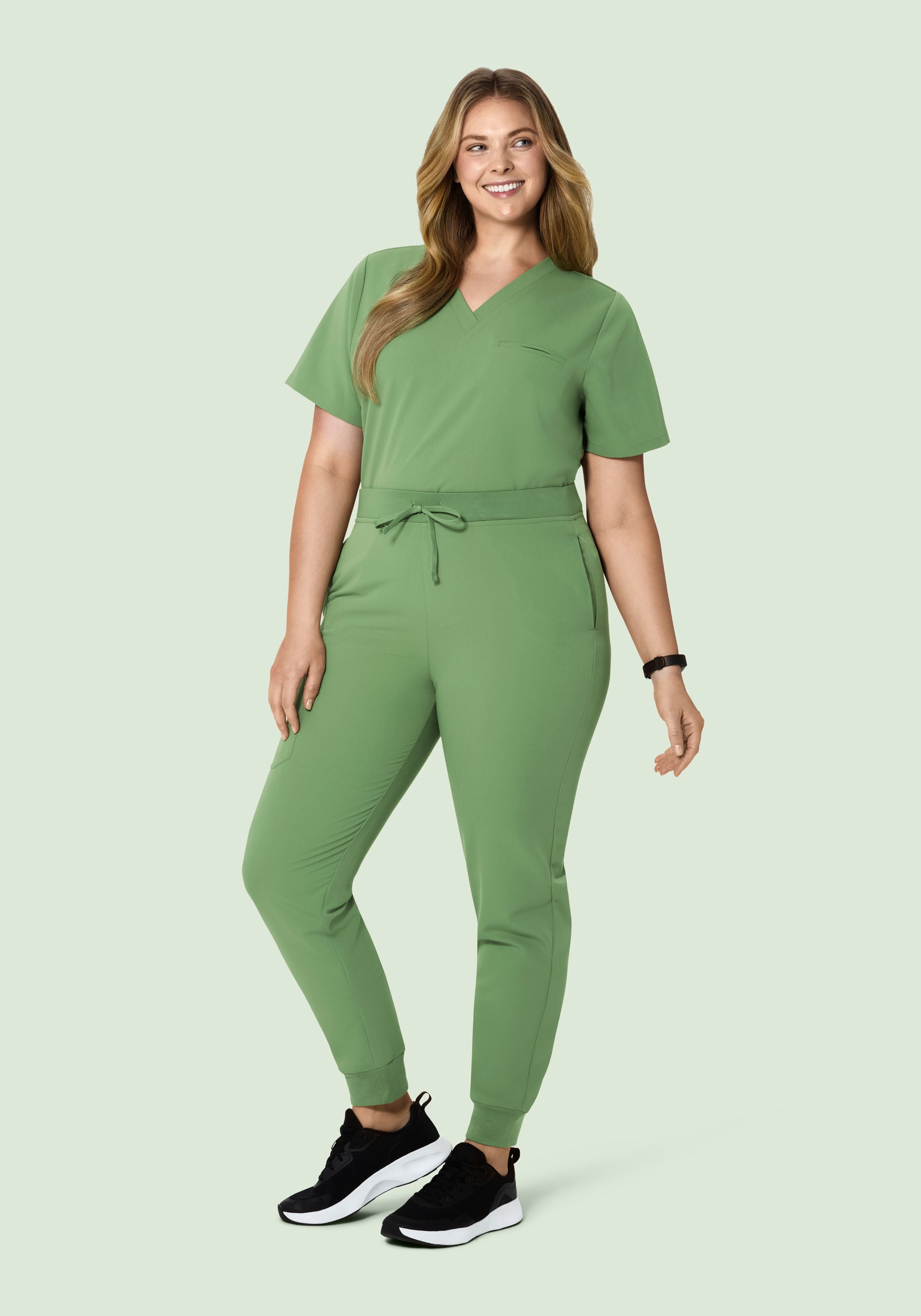 High Waisted Joggers Hazel Green