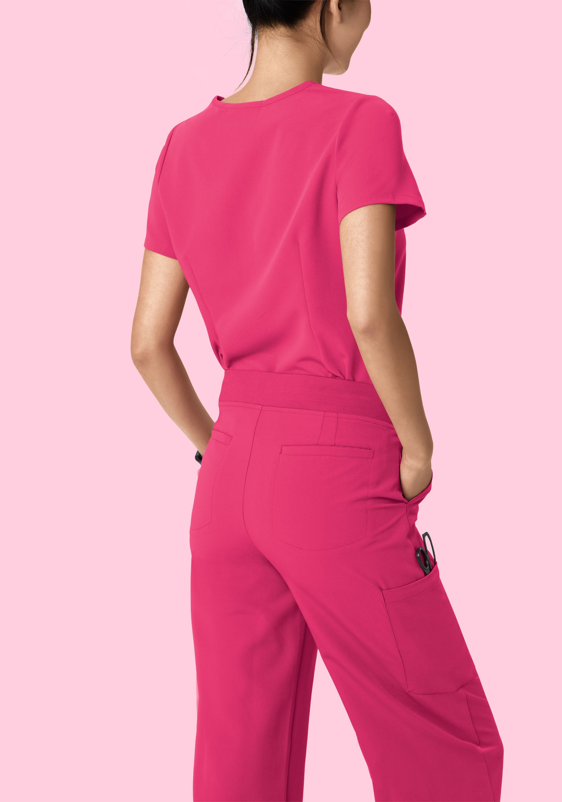 High Waisted Wide Leg Hot Pink