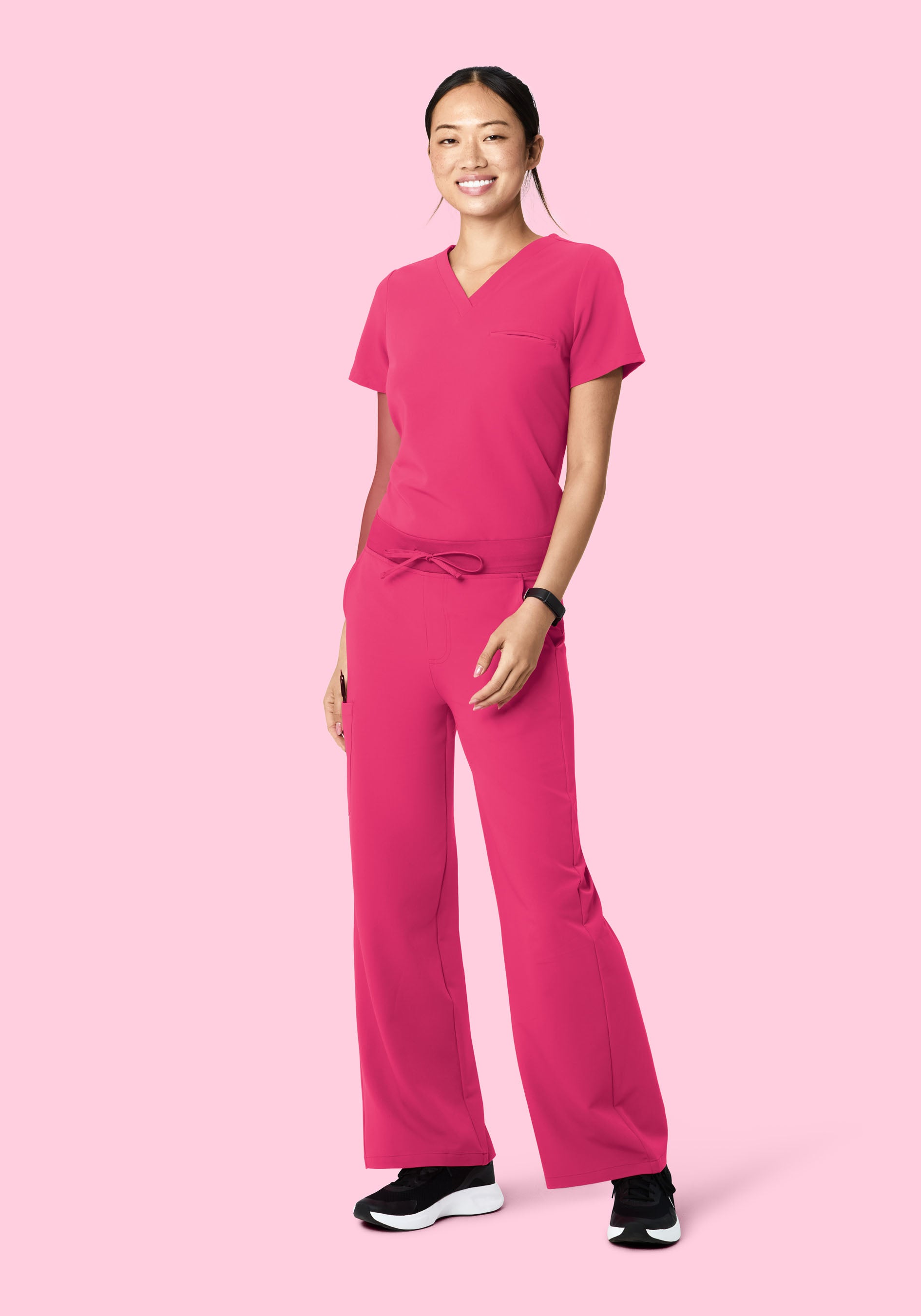 High Waisted Wide Leg Hot Pink