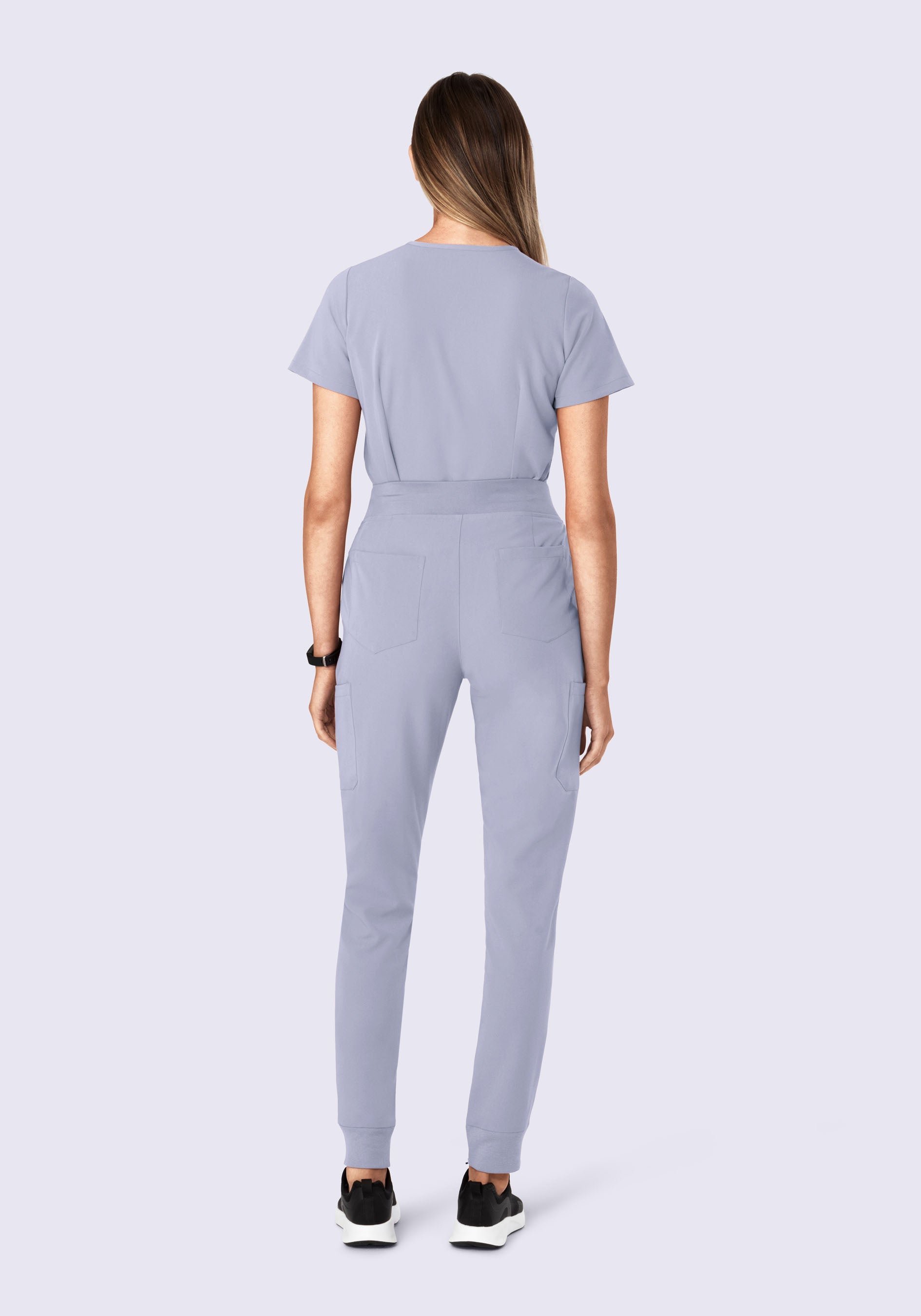 Women's V-Neck 1-Pocket Scrub Top - Wisteria | Mandala Scrubs