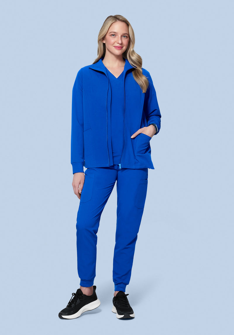 Women's Modern Scrub Jacket Royal Blue