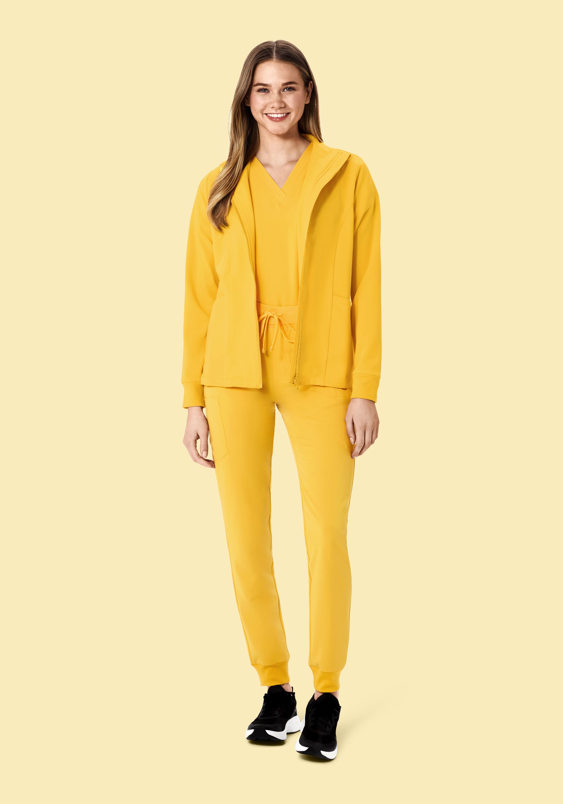 Women's Modern Scrub Jacket Daffodil