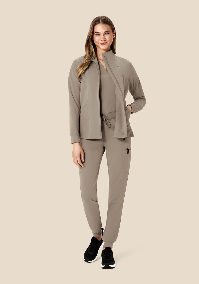 Women's Modern Scrub Jacket Macchiato