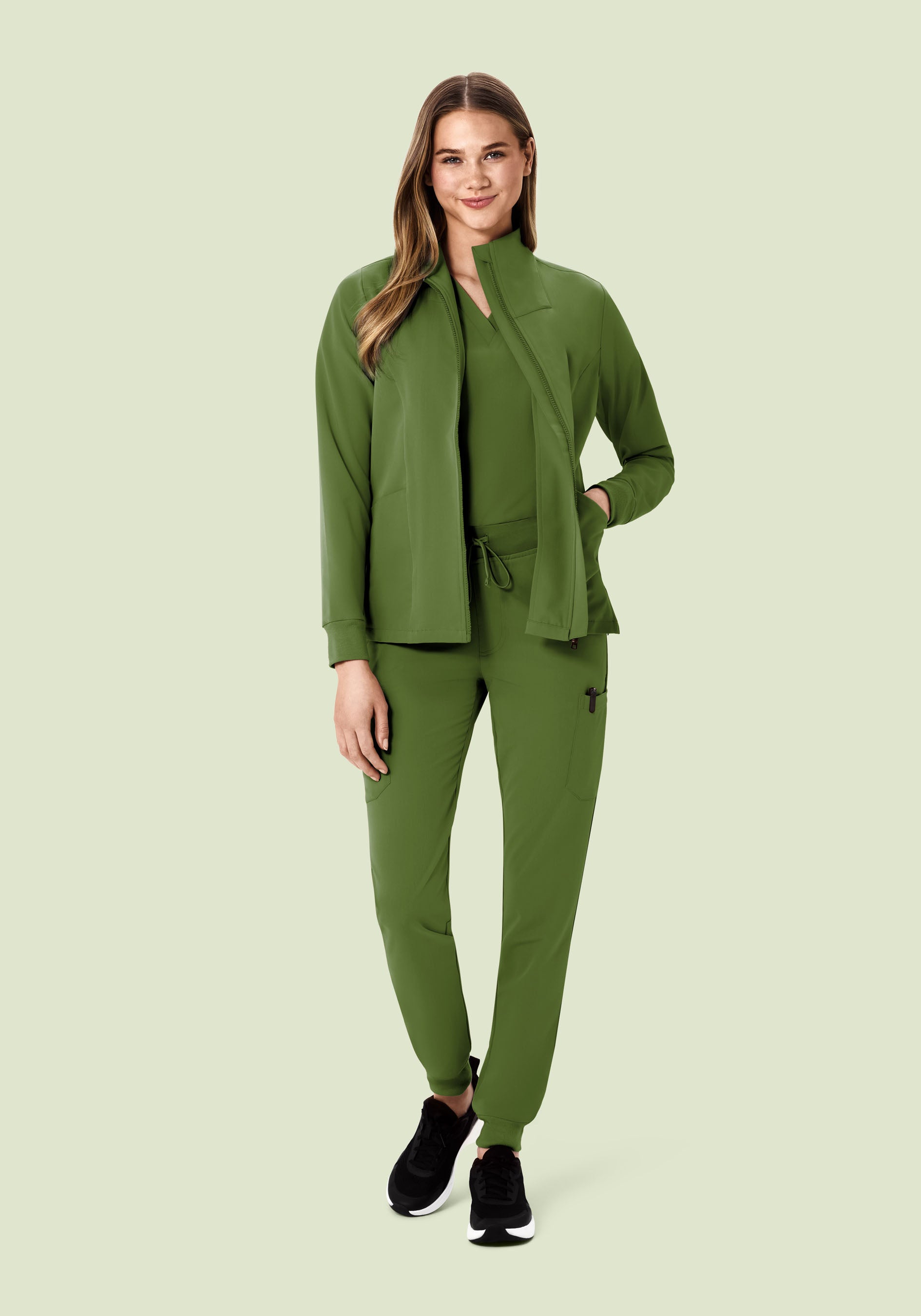 Women's Modern Scrub Jacket Moss