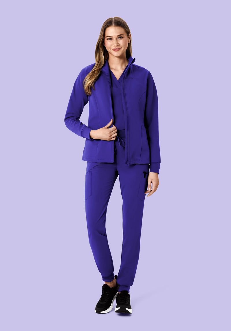 Women's Modern Scrub Jacket True Grape