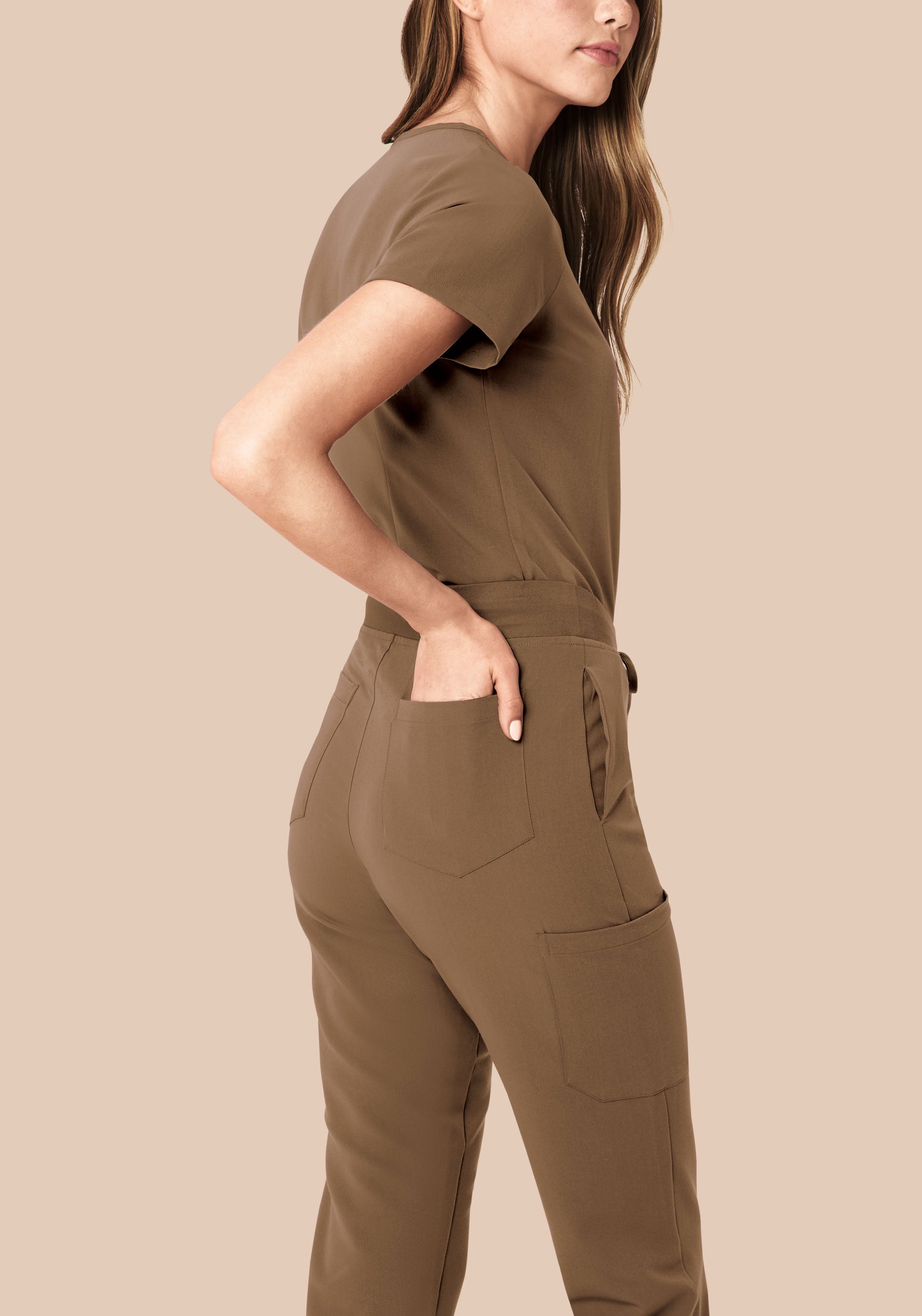 9 Pocket Joggers Ash Brown