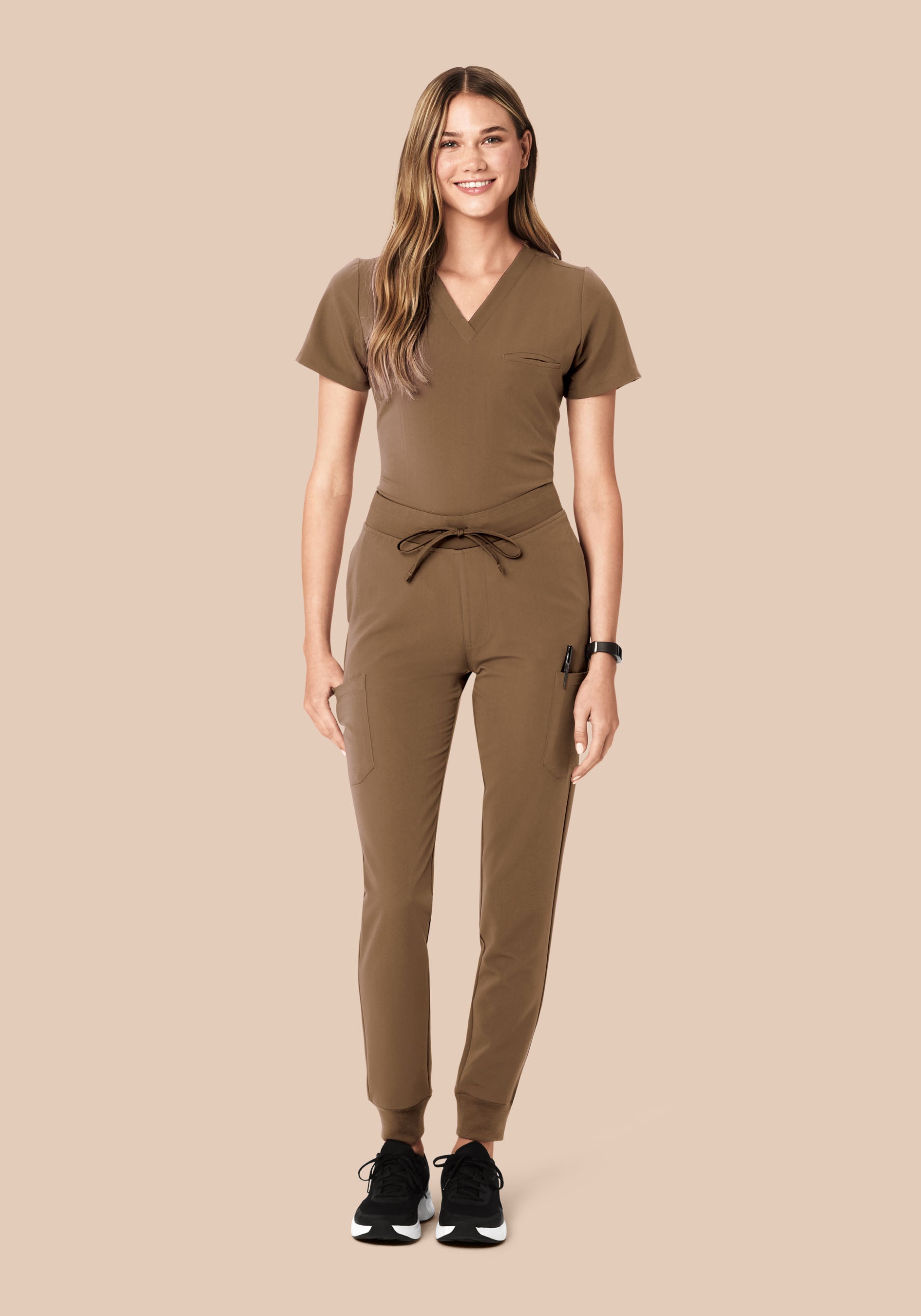 9 Pocket Joggers Ash Brown