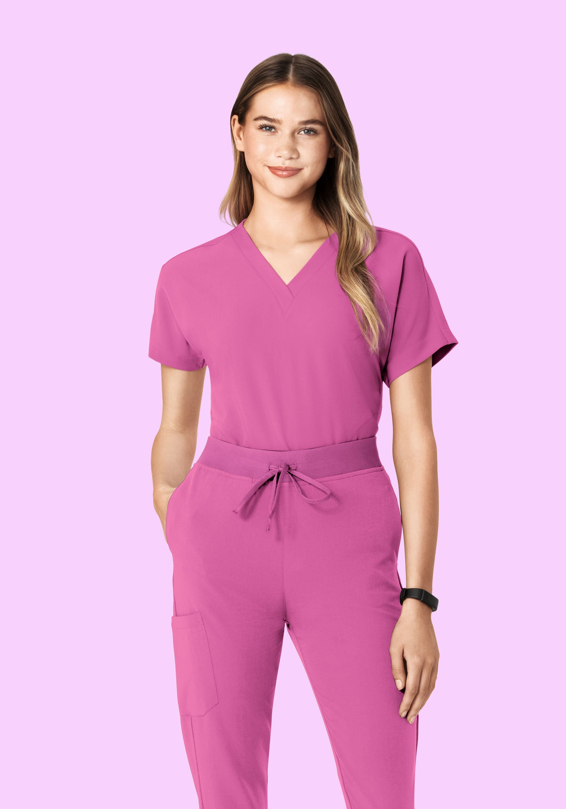 Women's Oversized V-Neck Scrub Top - Dahlia | Mandala Scrubs