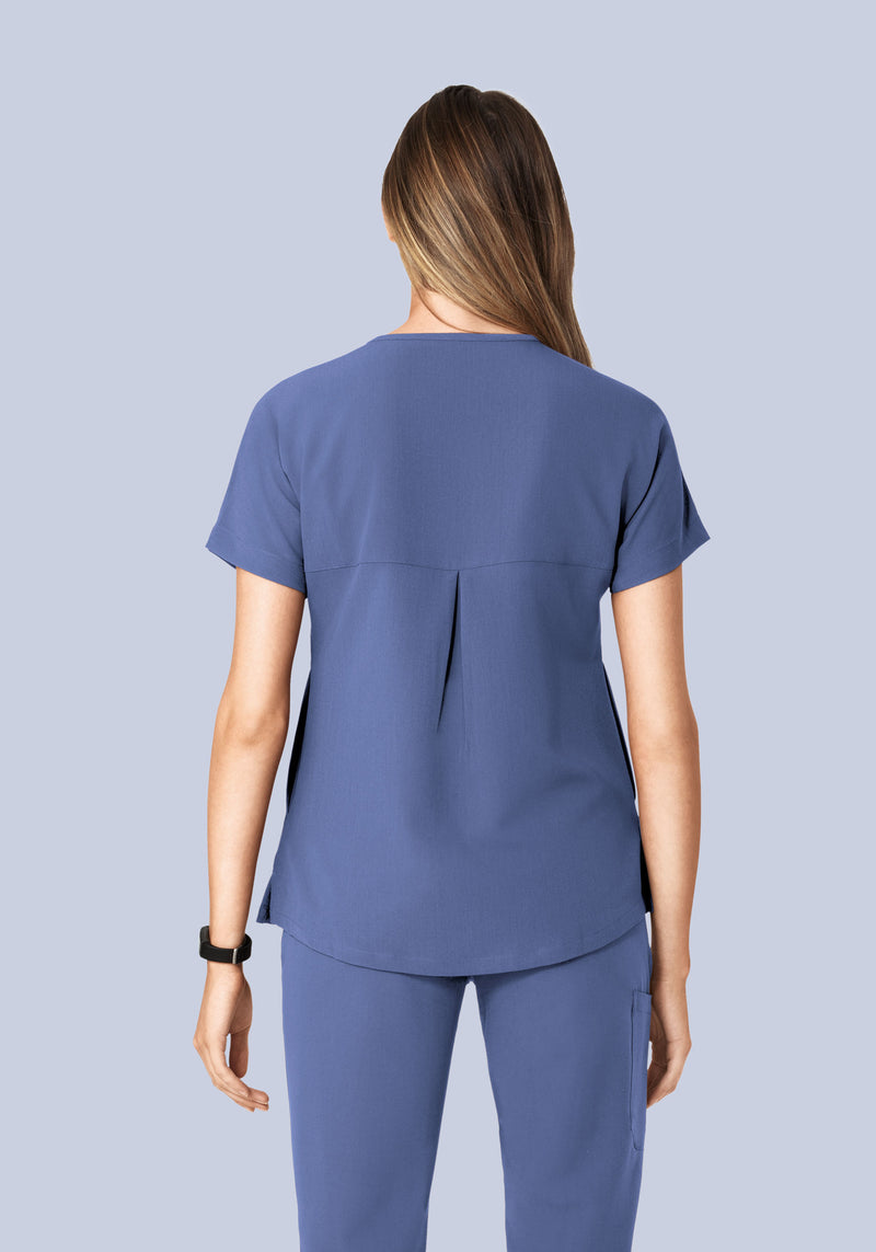 Oversized V Neck Top Deep Periwinkle