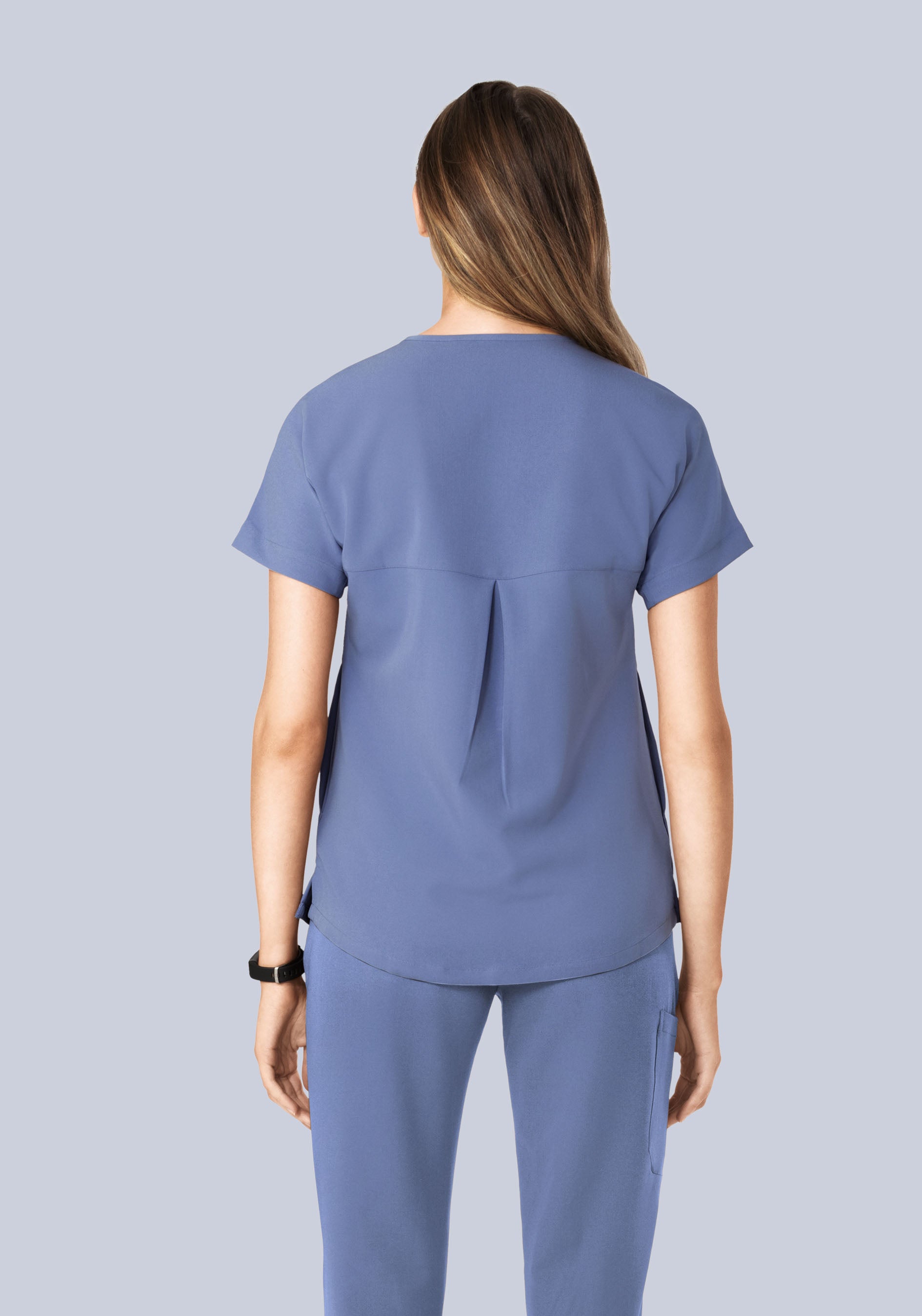 Oversized V Neck Top Periwinkle