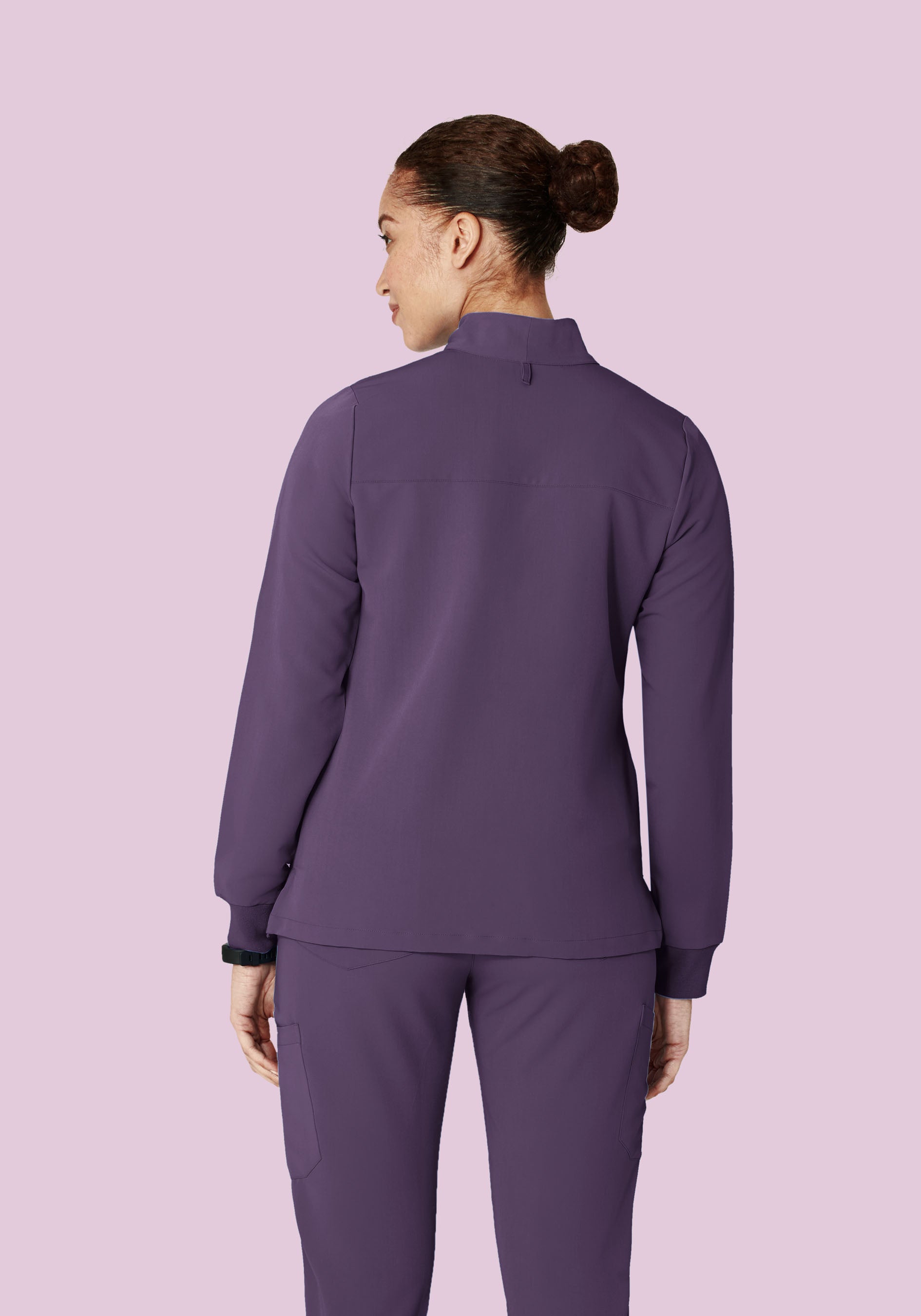 Women's Modern Scrub Jacket Deep Dewberry